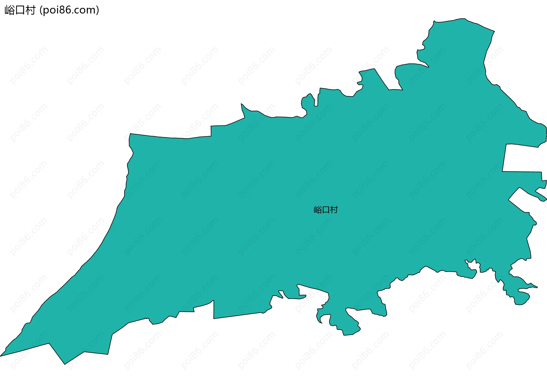 峪口村边界地图