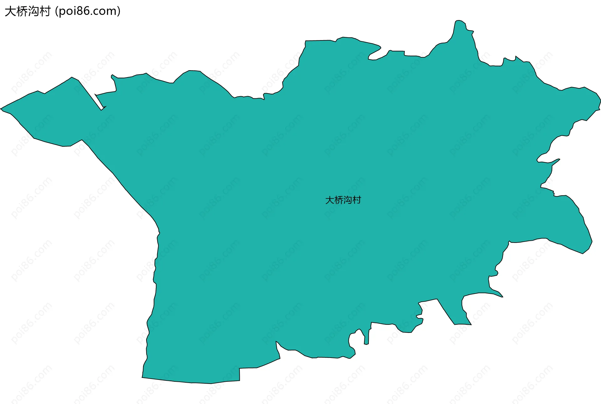 大桥沟村边界地图