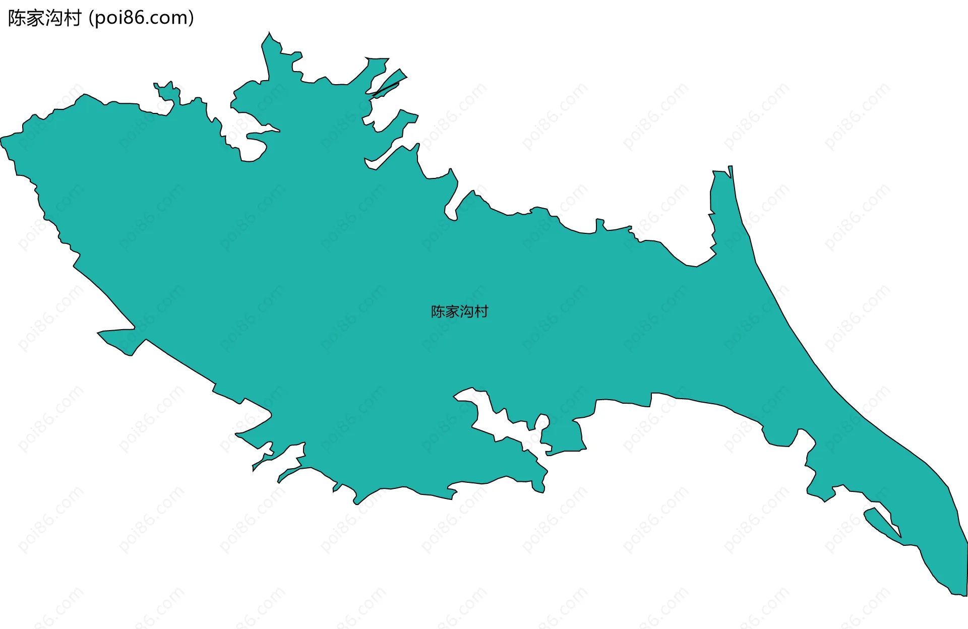 陈家沟村边界地图