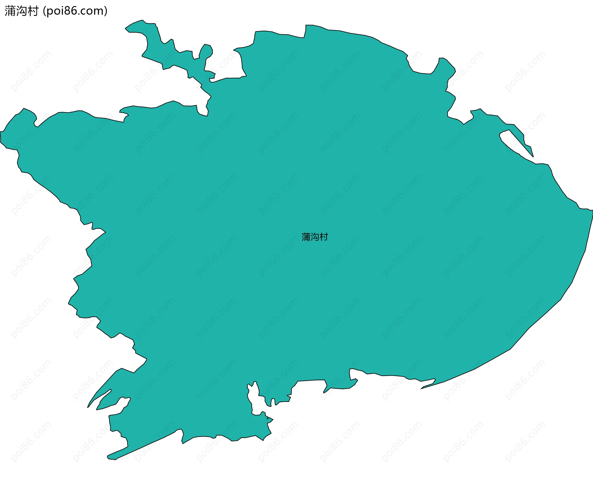 蒲沟村边界地图