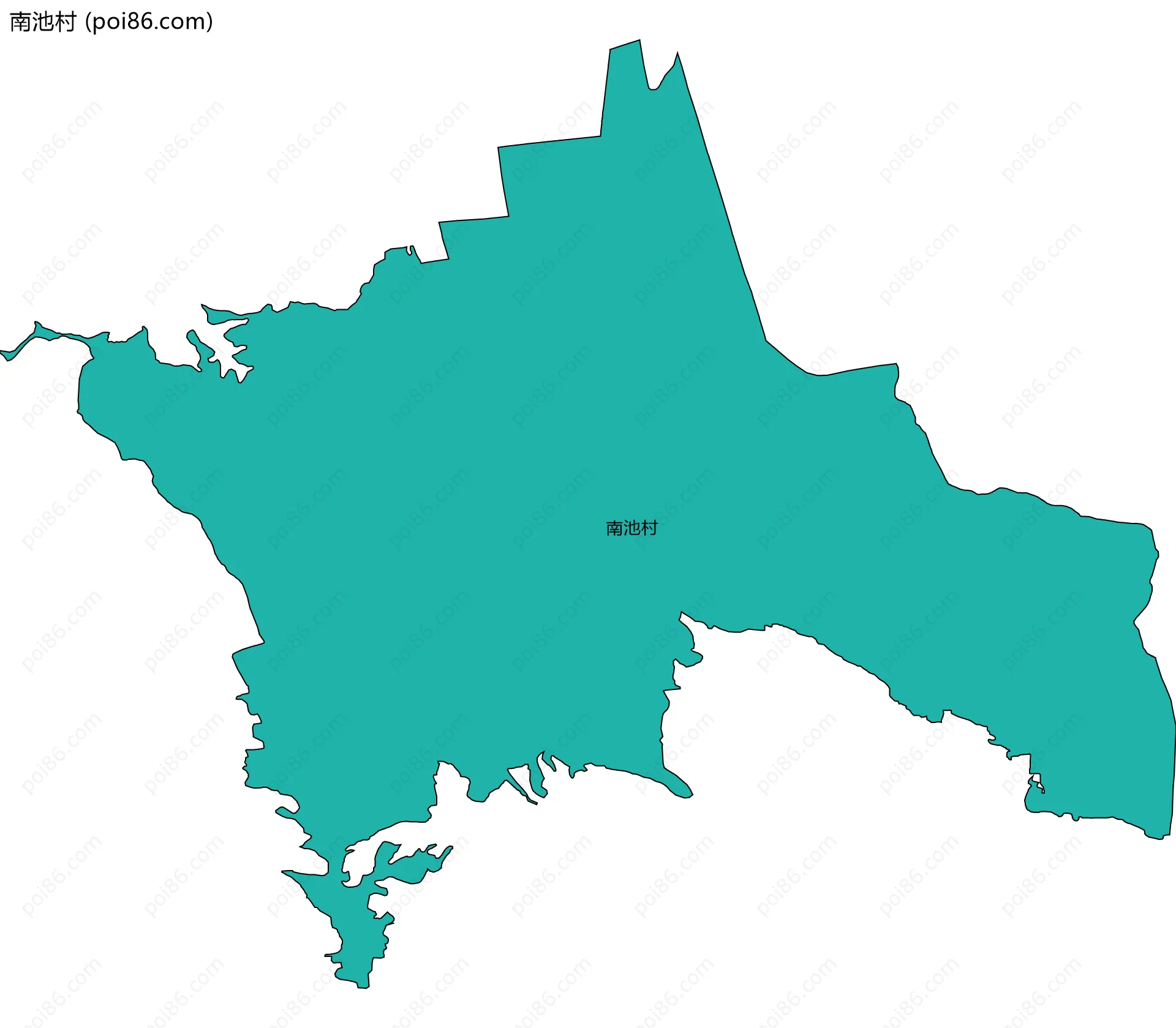 南池村边界地图