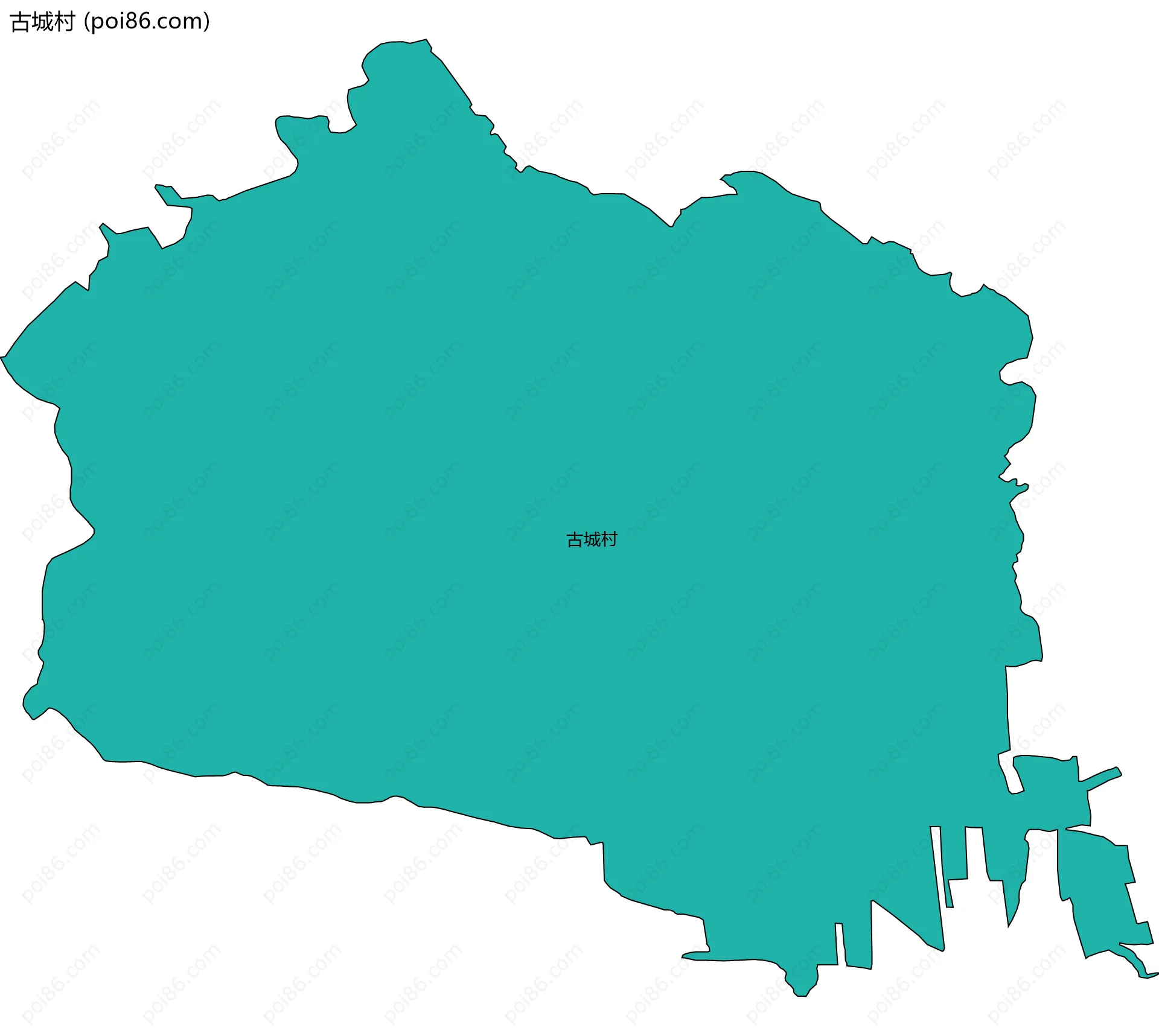 古城村边界地图