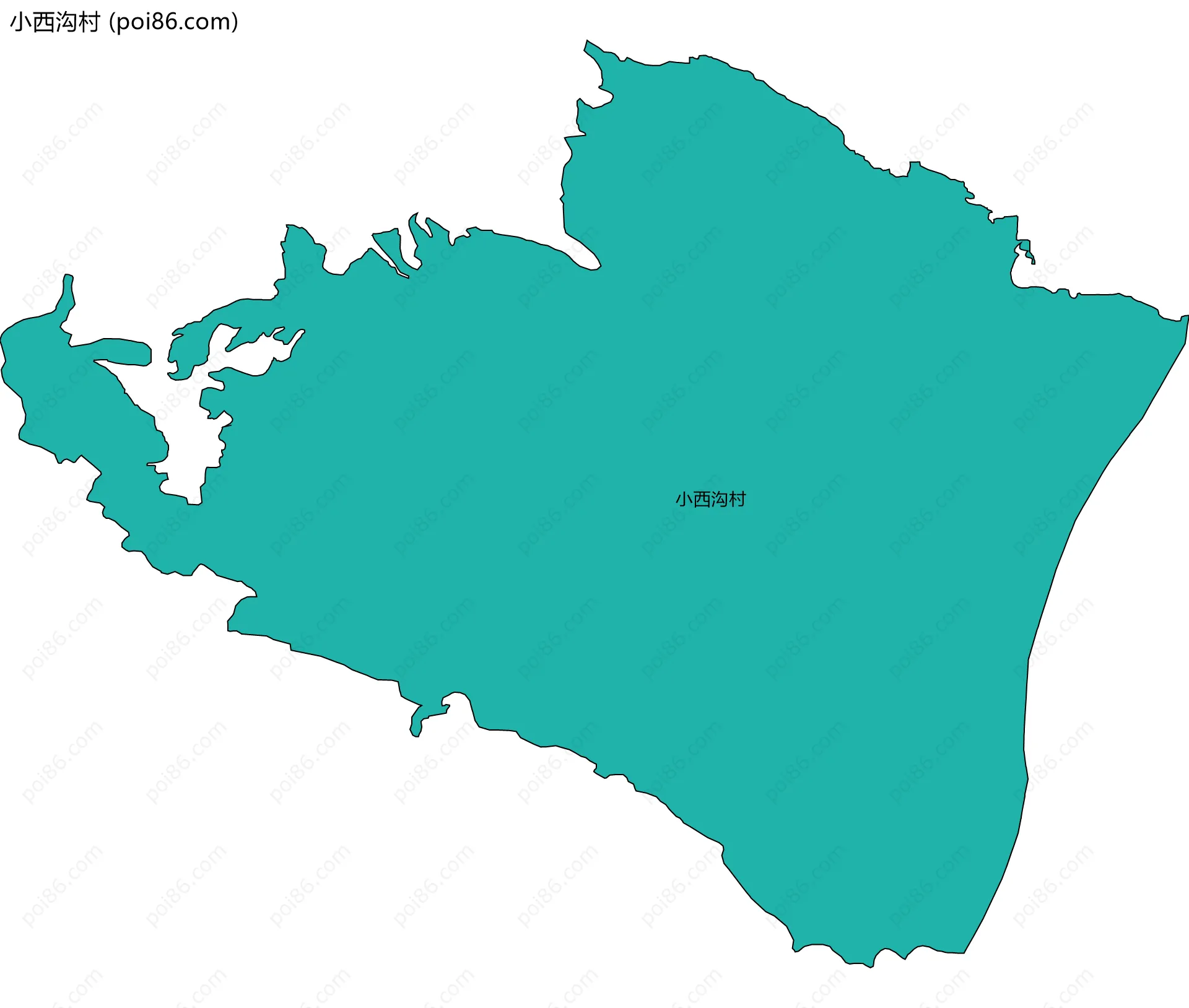 小西沟村边界地图