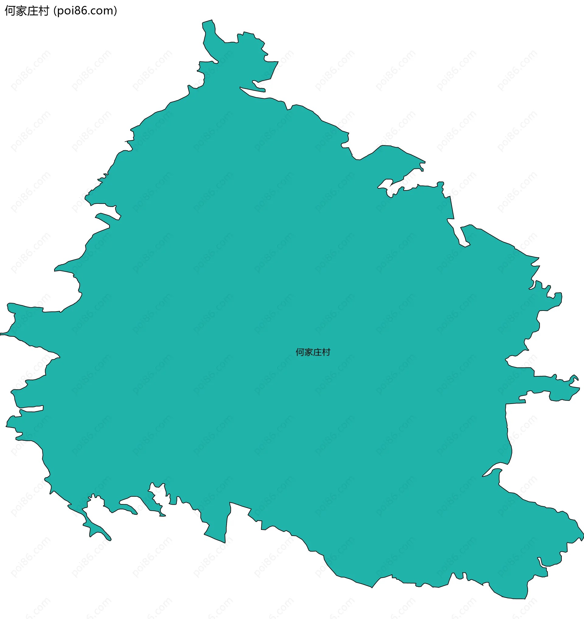何家庄村边界地图
