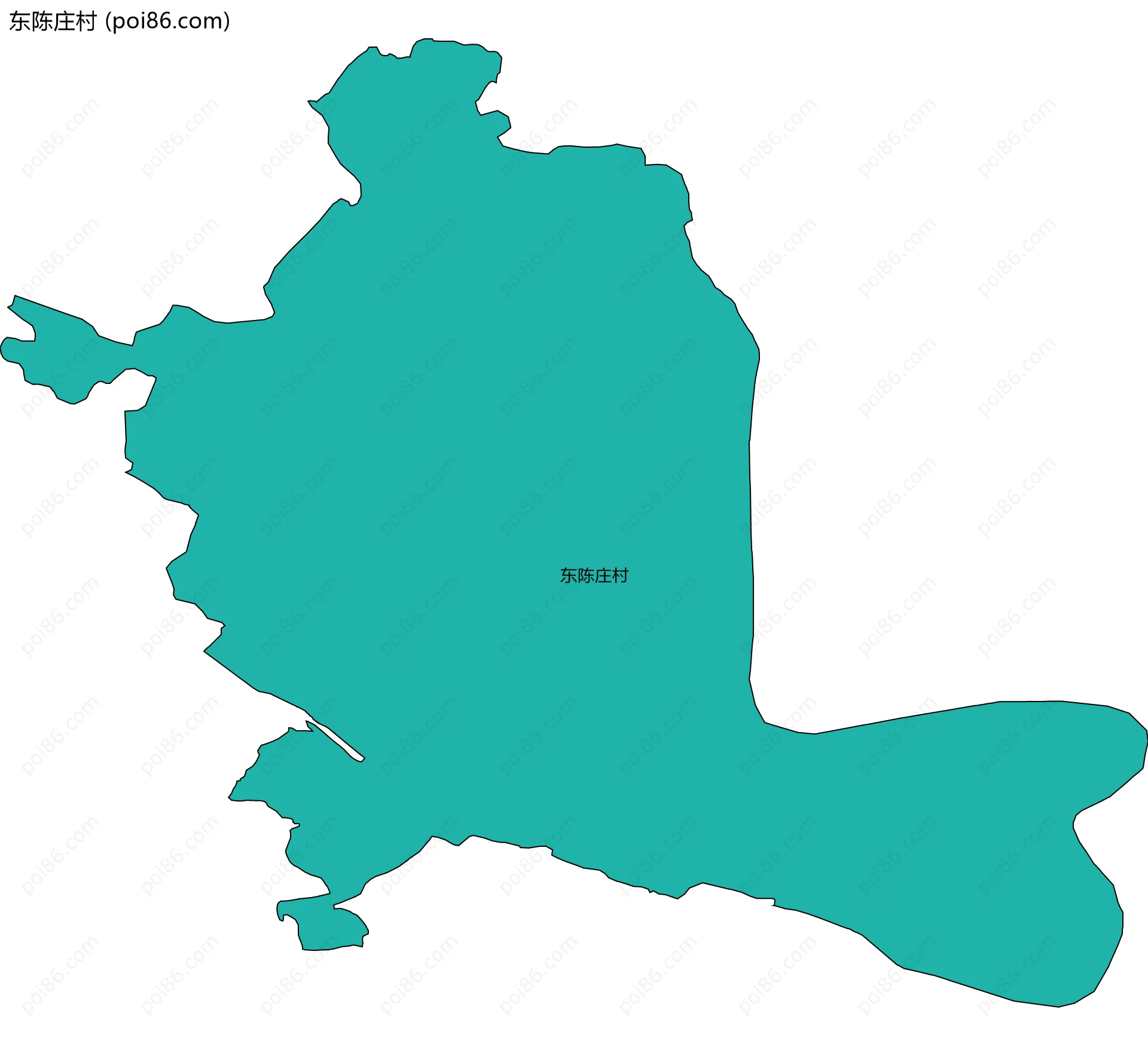 东陈庄村边界地图