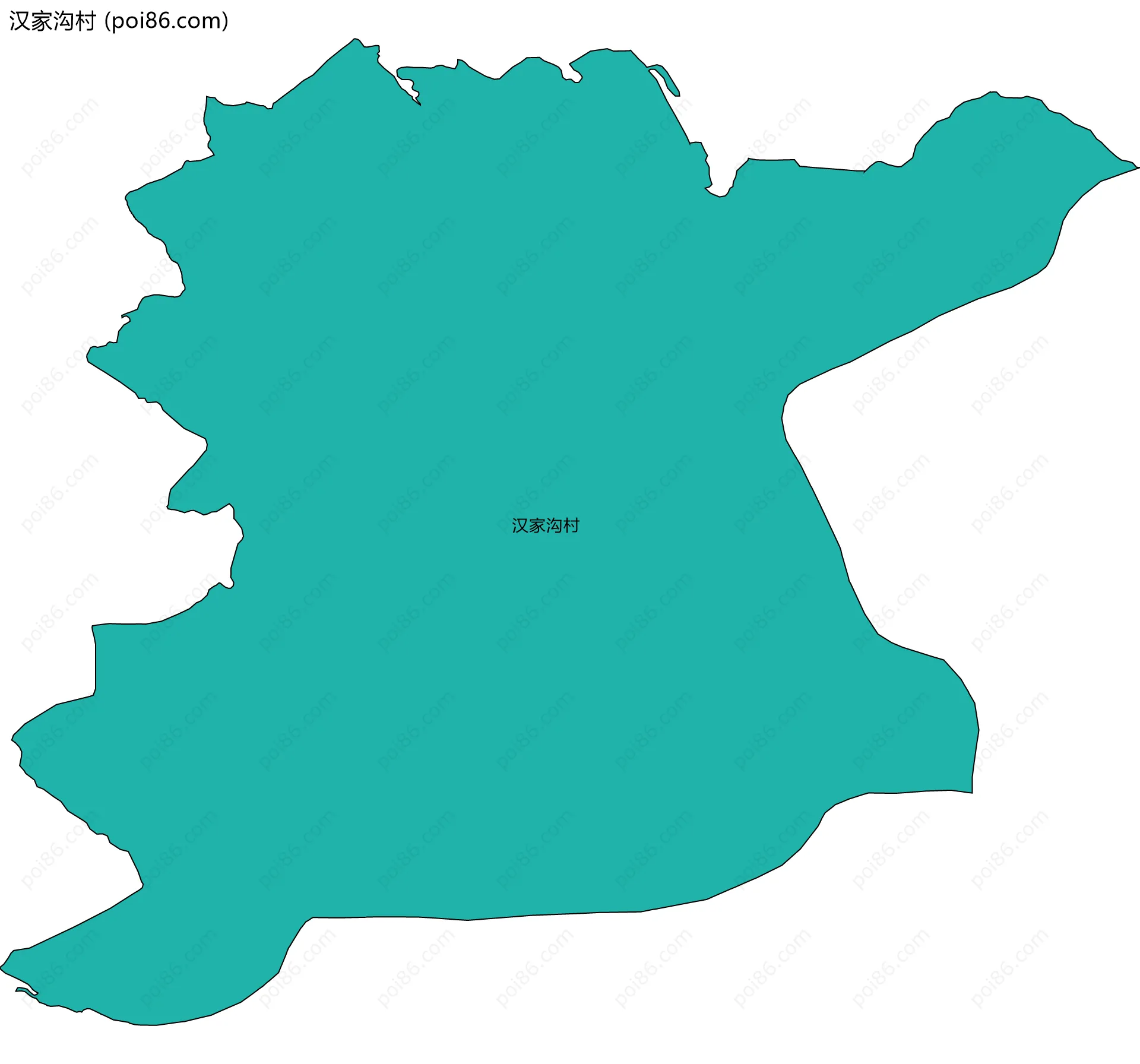 汉家沟村边界地图