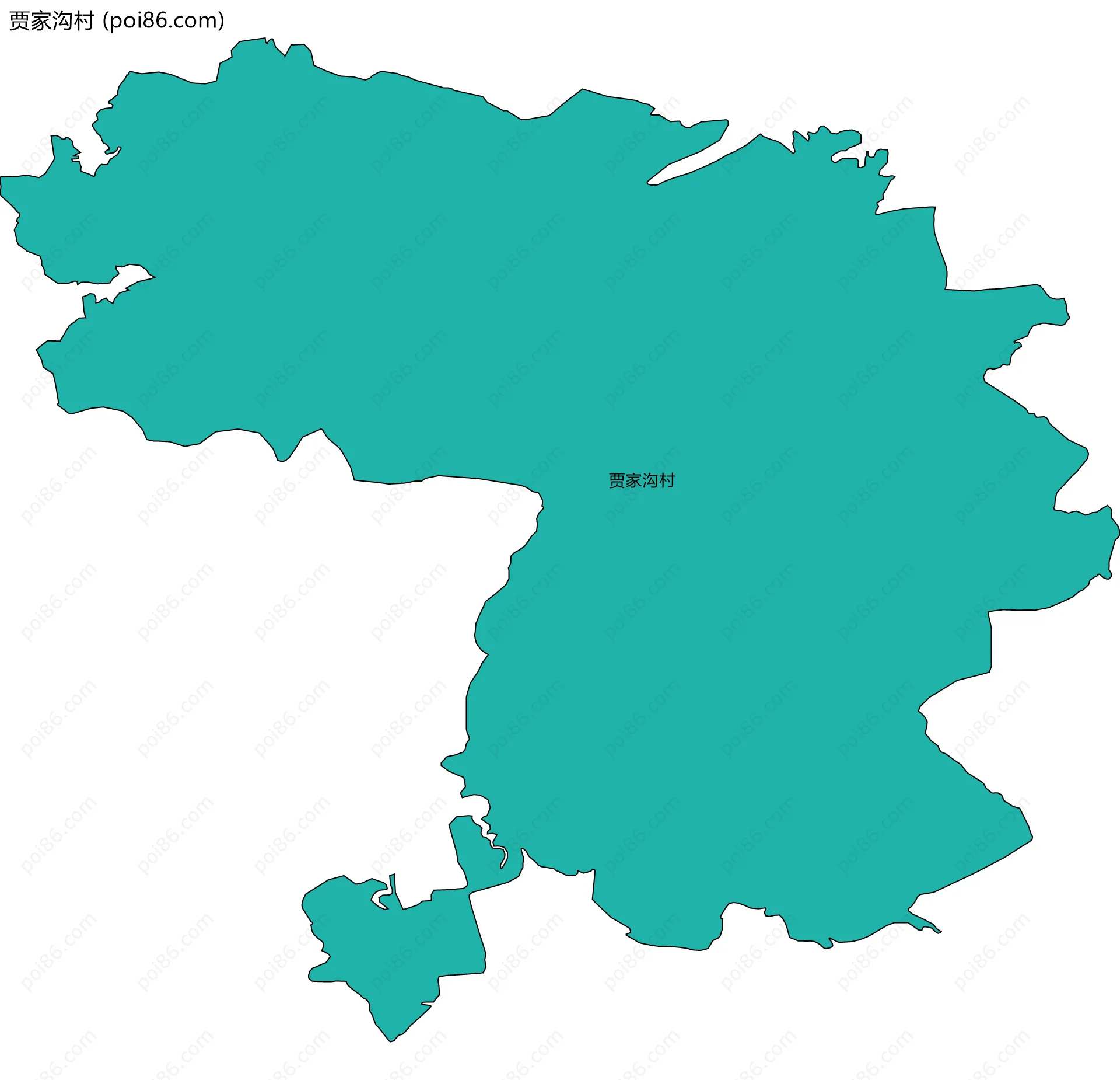贾家沟村边界地图