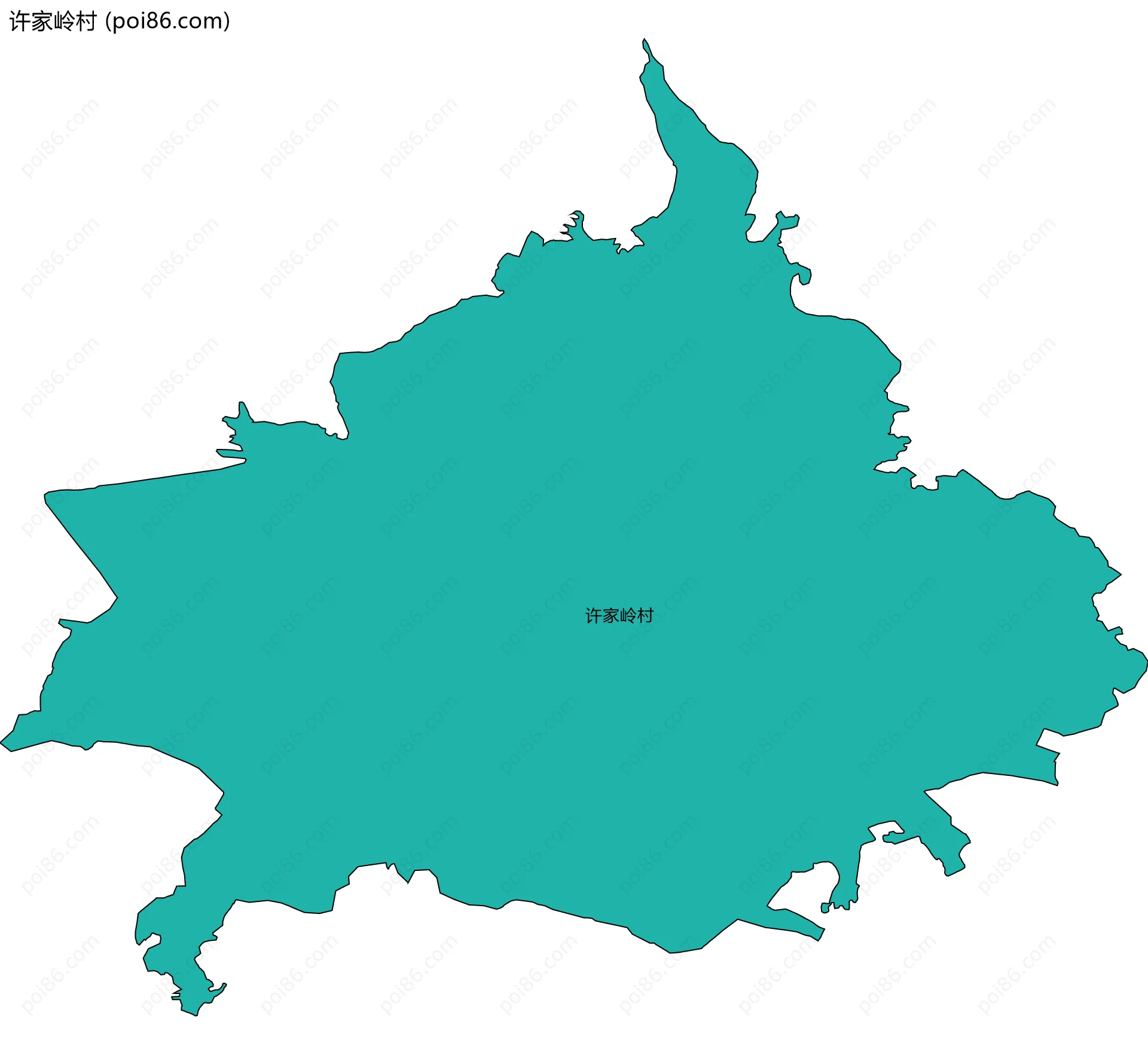 许家岭村边界地图