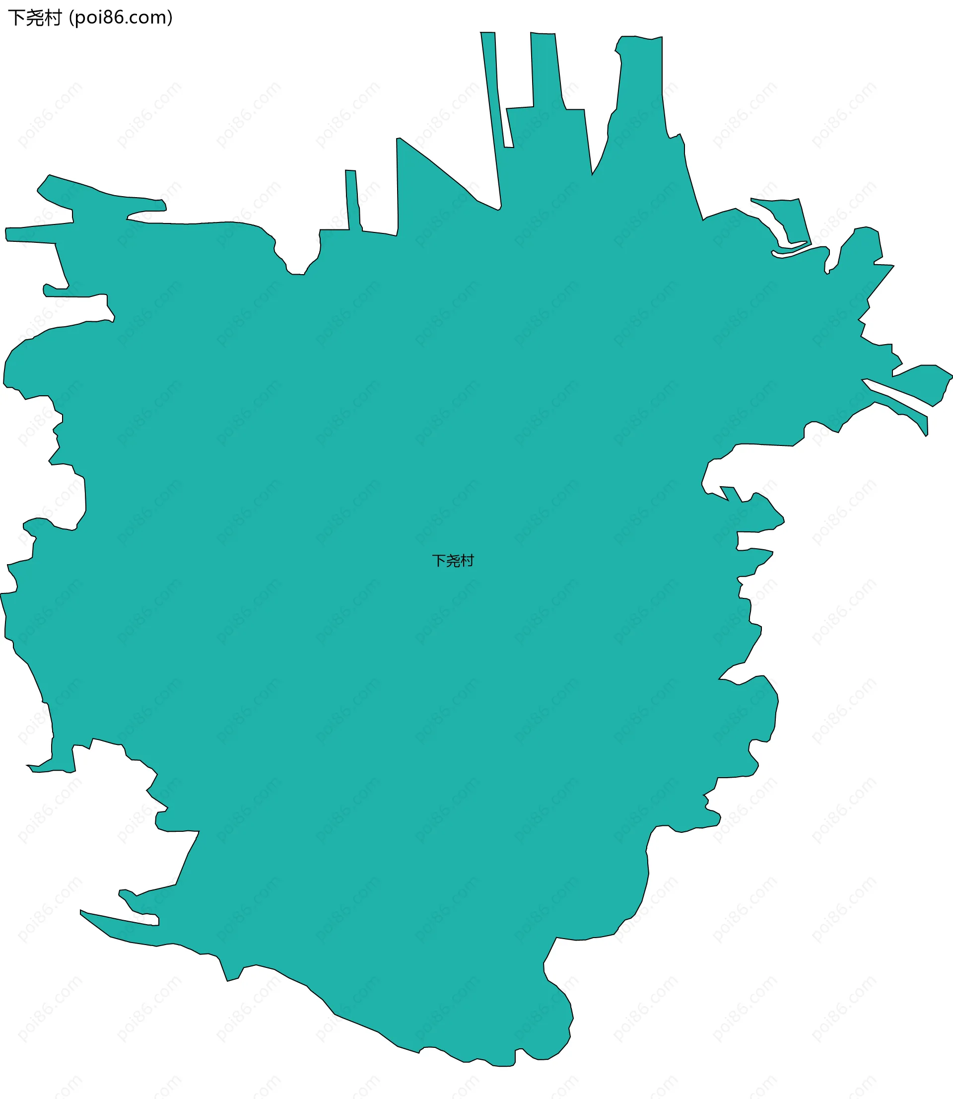 下尧村边界地图