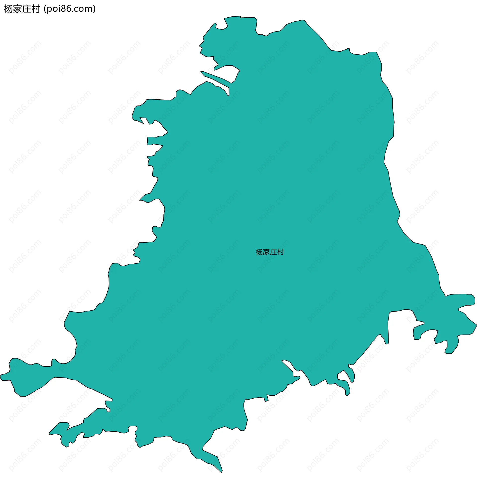 杨家庄村边界地图