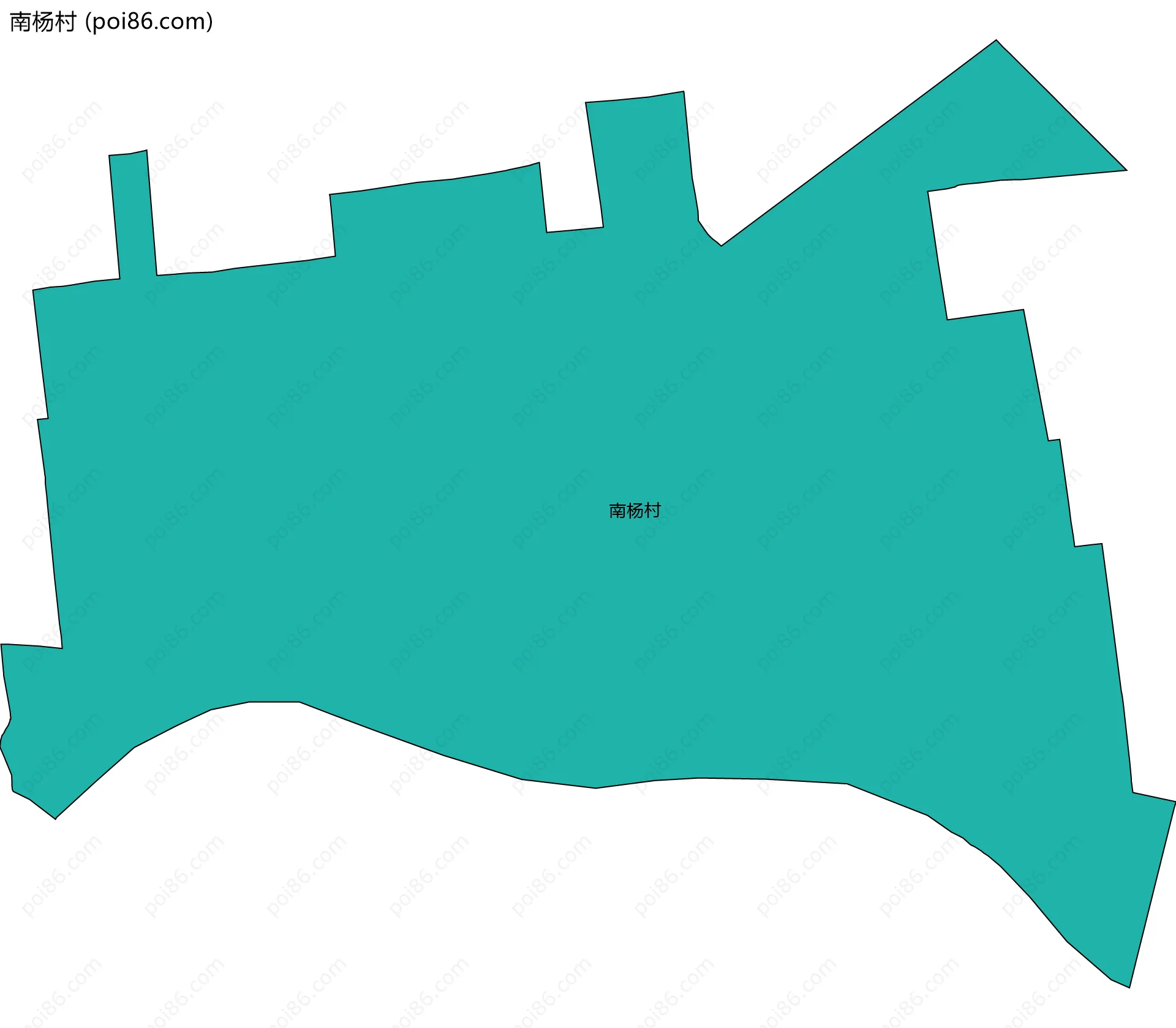 南杨村边界地图