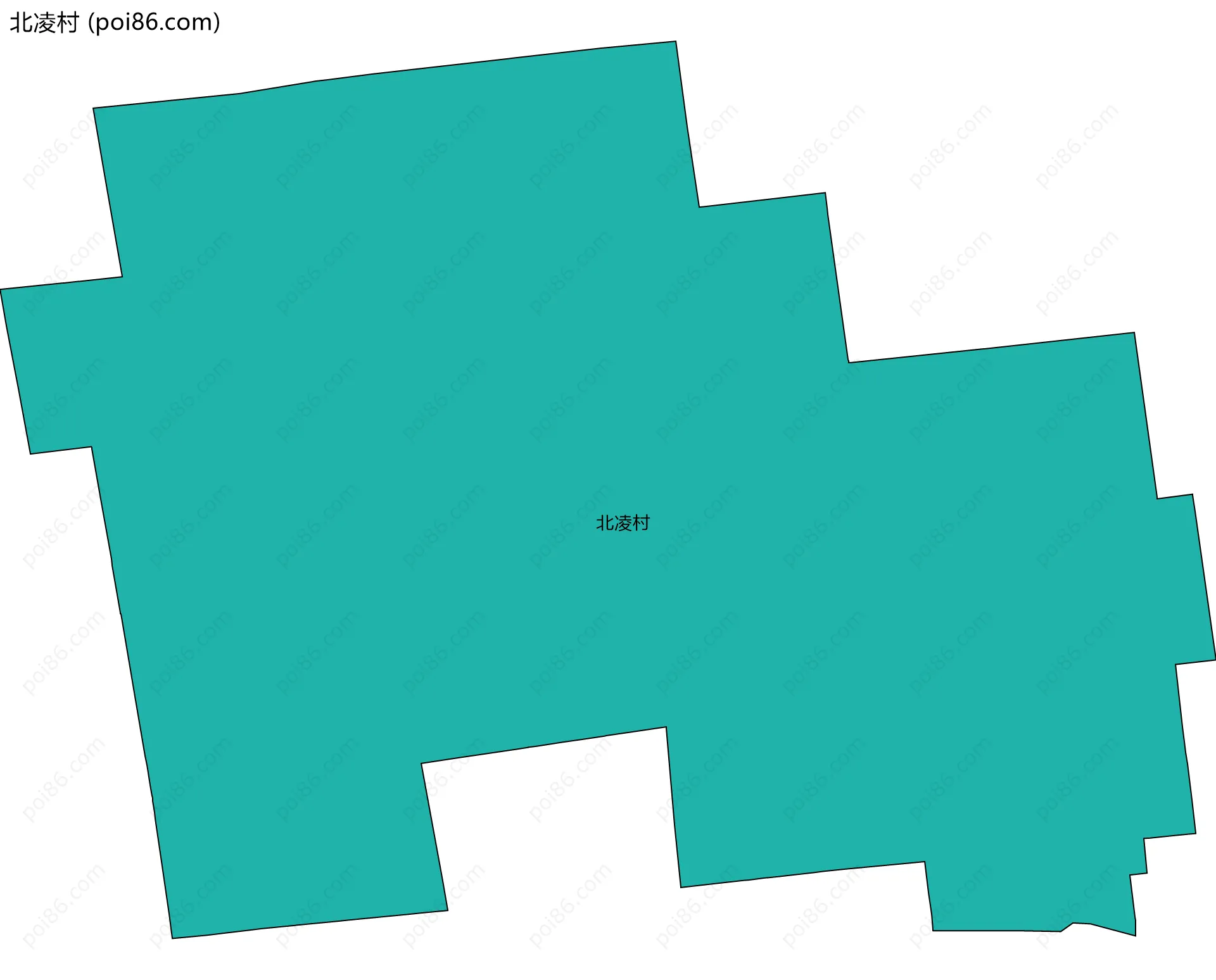 北凌村边界地图