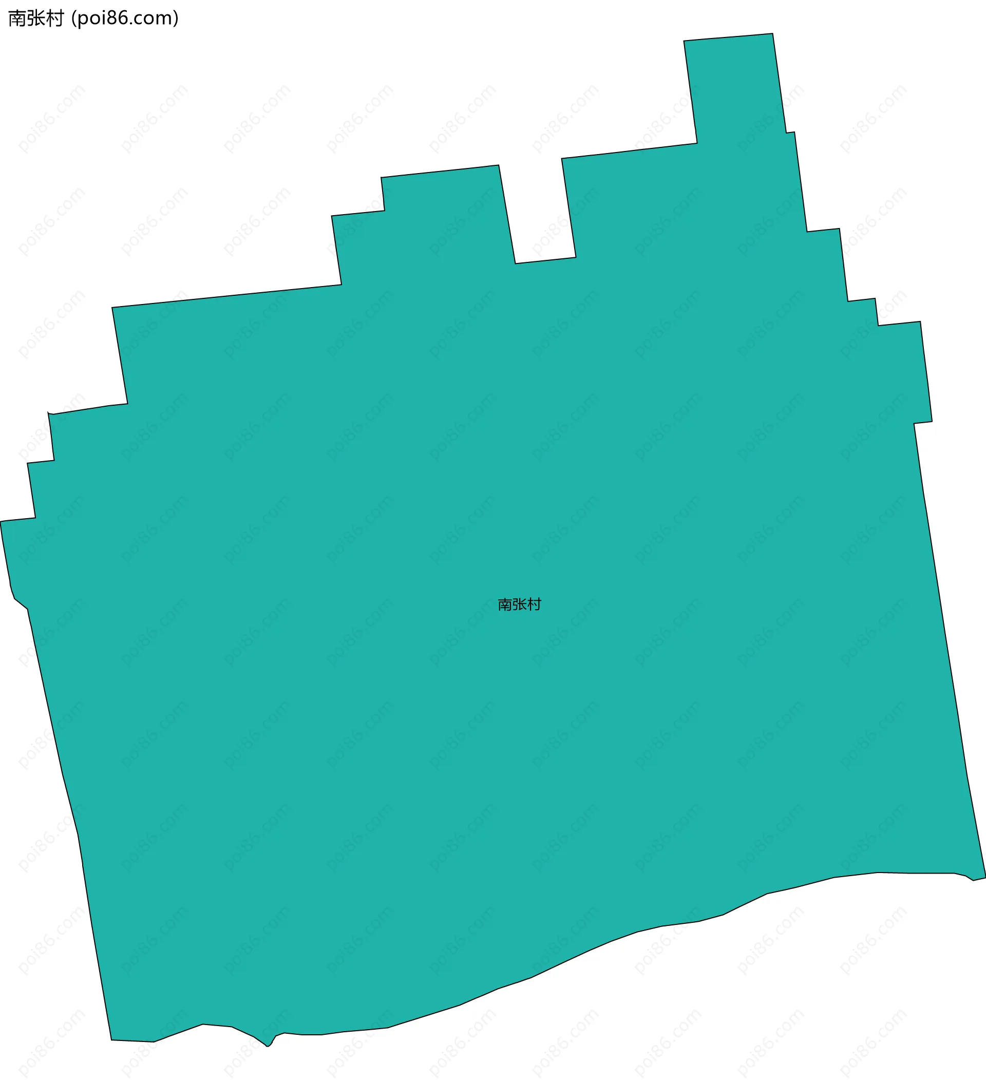 南张村边界地图