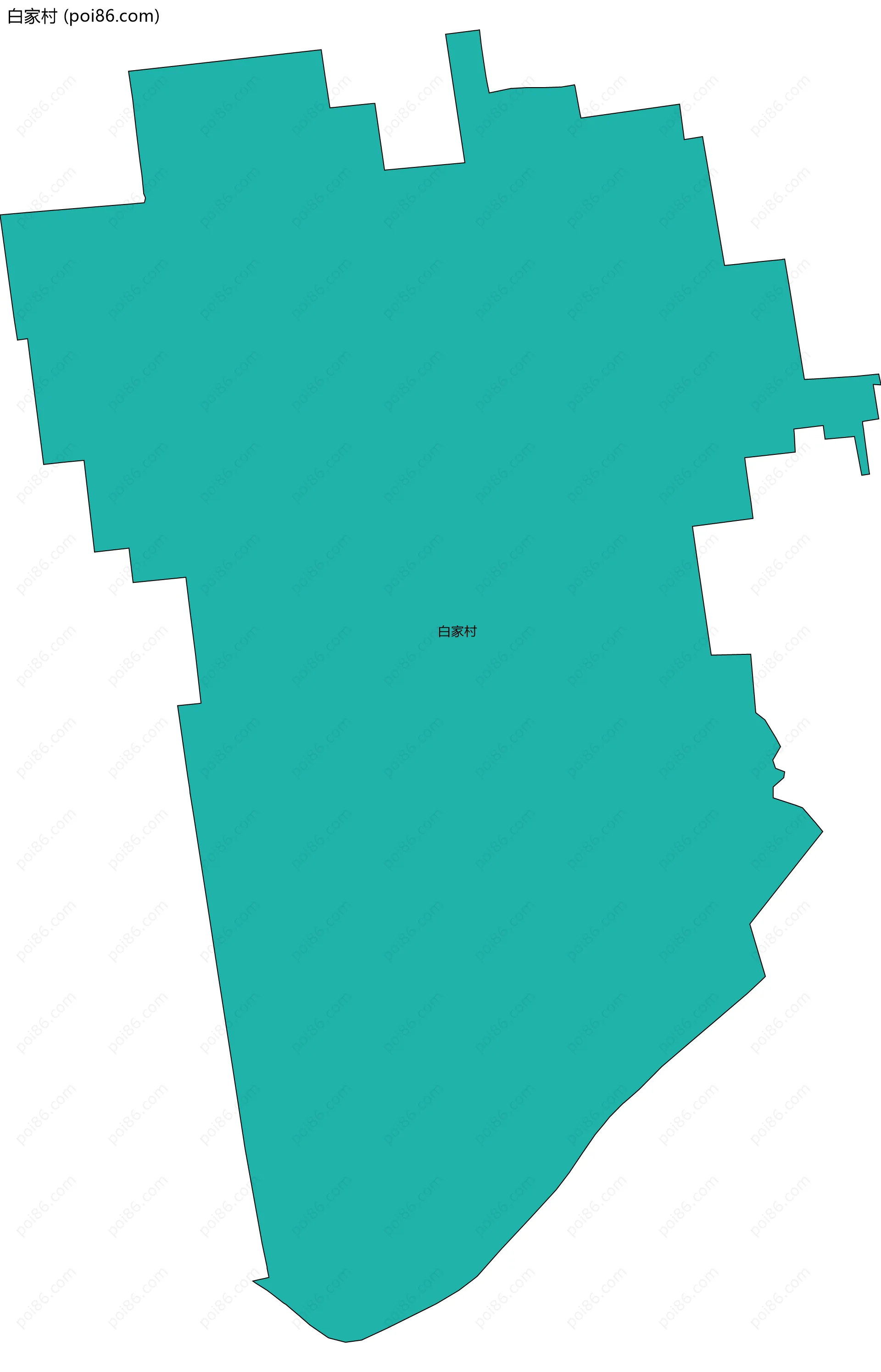 白家村边界地图