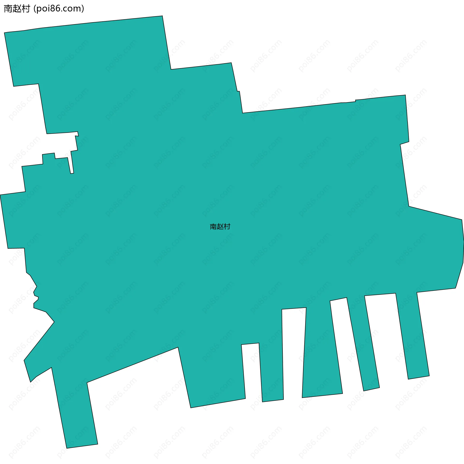 南赵村边界地图