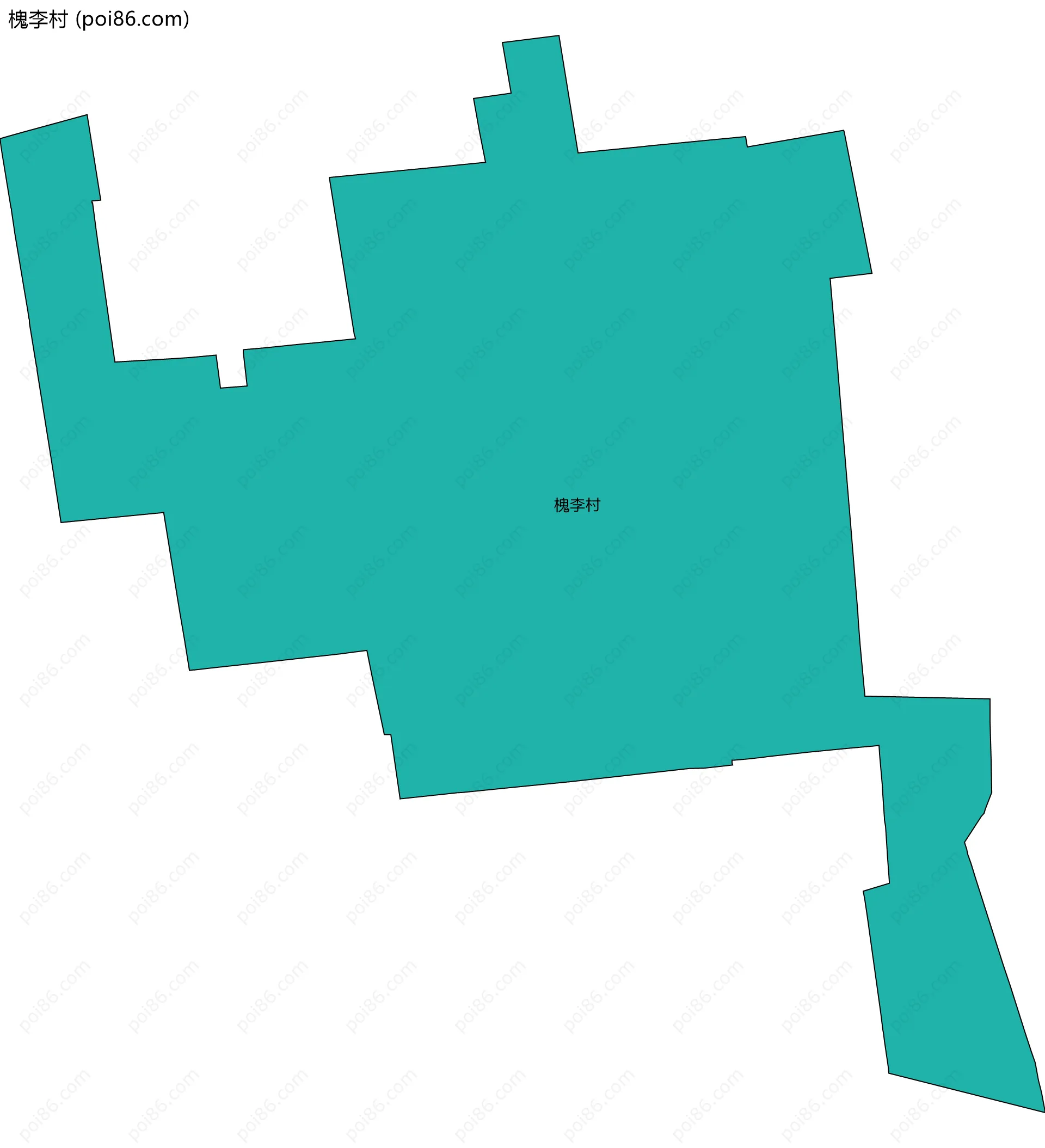 槐李村边界地图