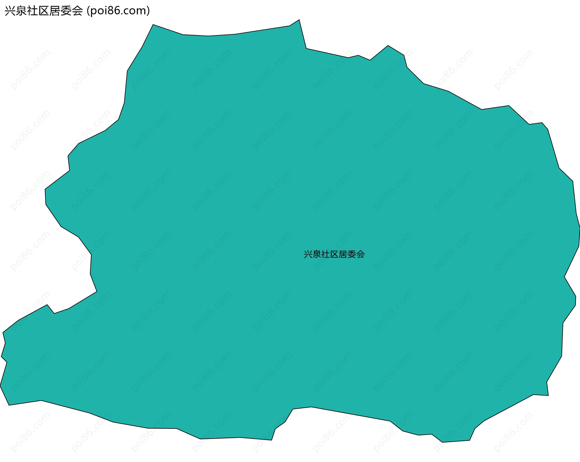 兴泉社区居委会边界地图