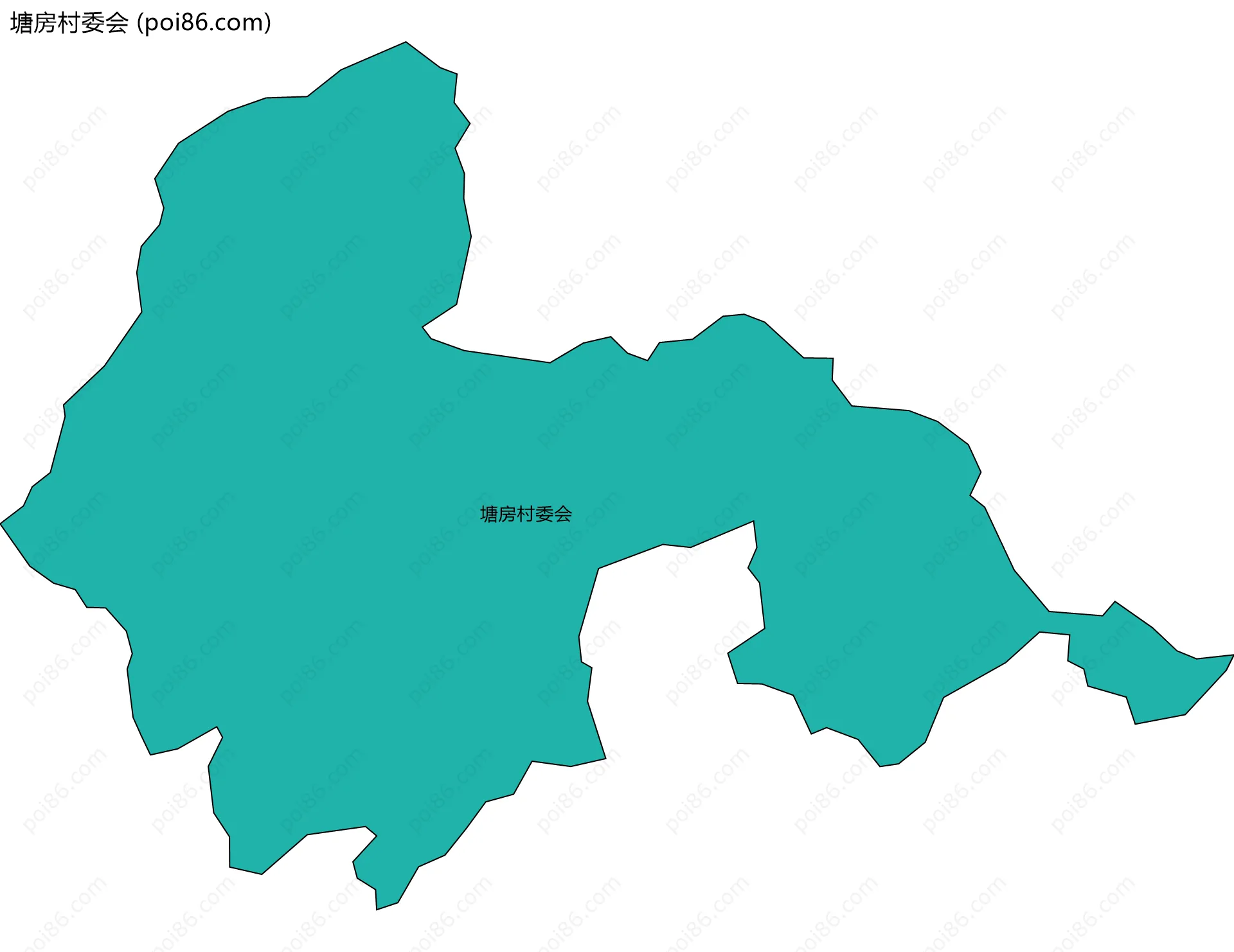 塘房村委会边界地图