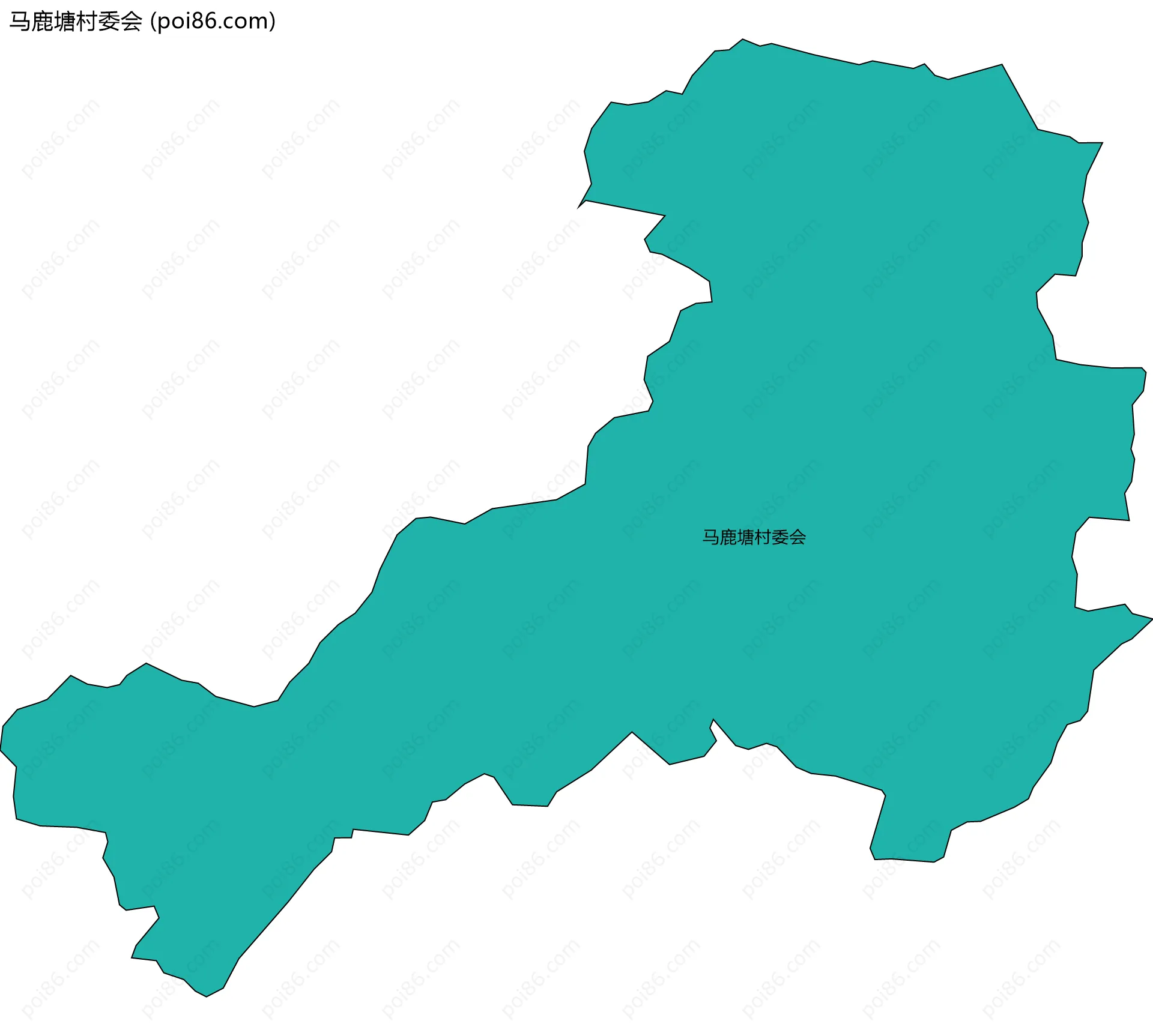 马鹿塘村委会边界地图