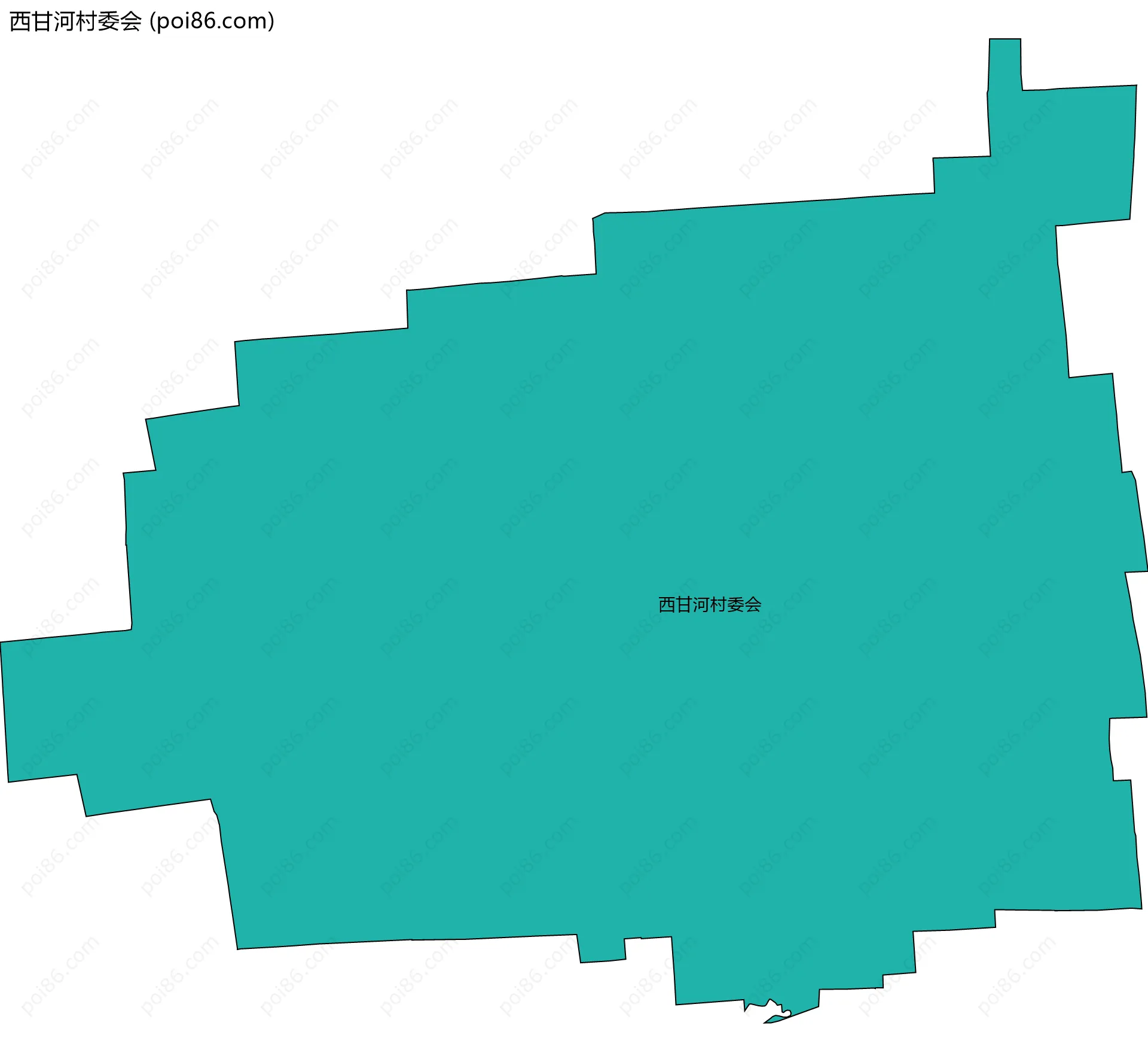 西甘河村委会边界地图