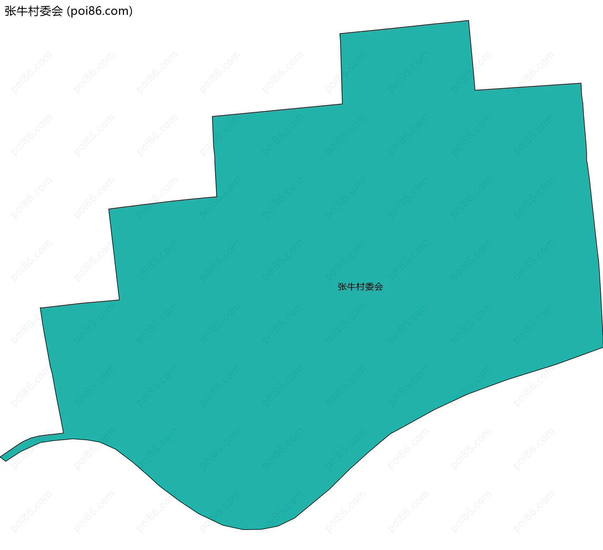 张牛村委会边界地图