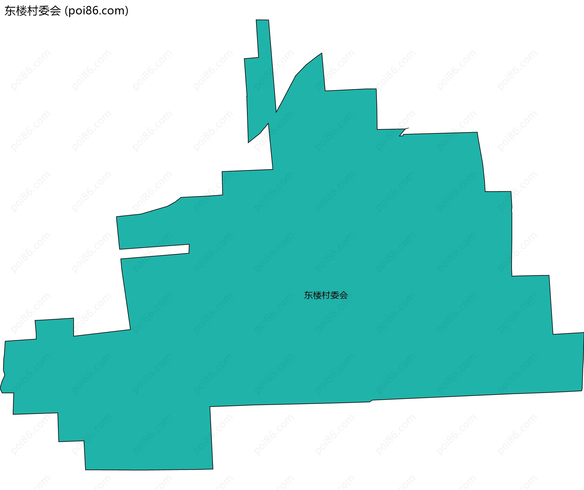 东楼村委会边界地图