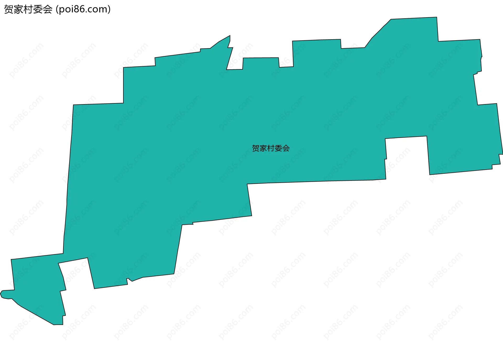 贺家村委会边界地图