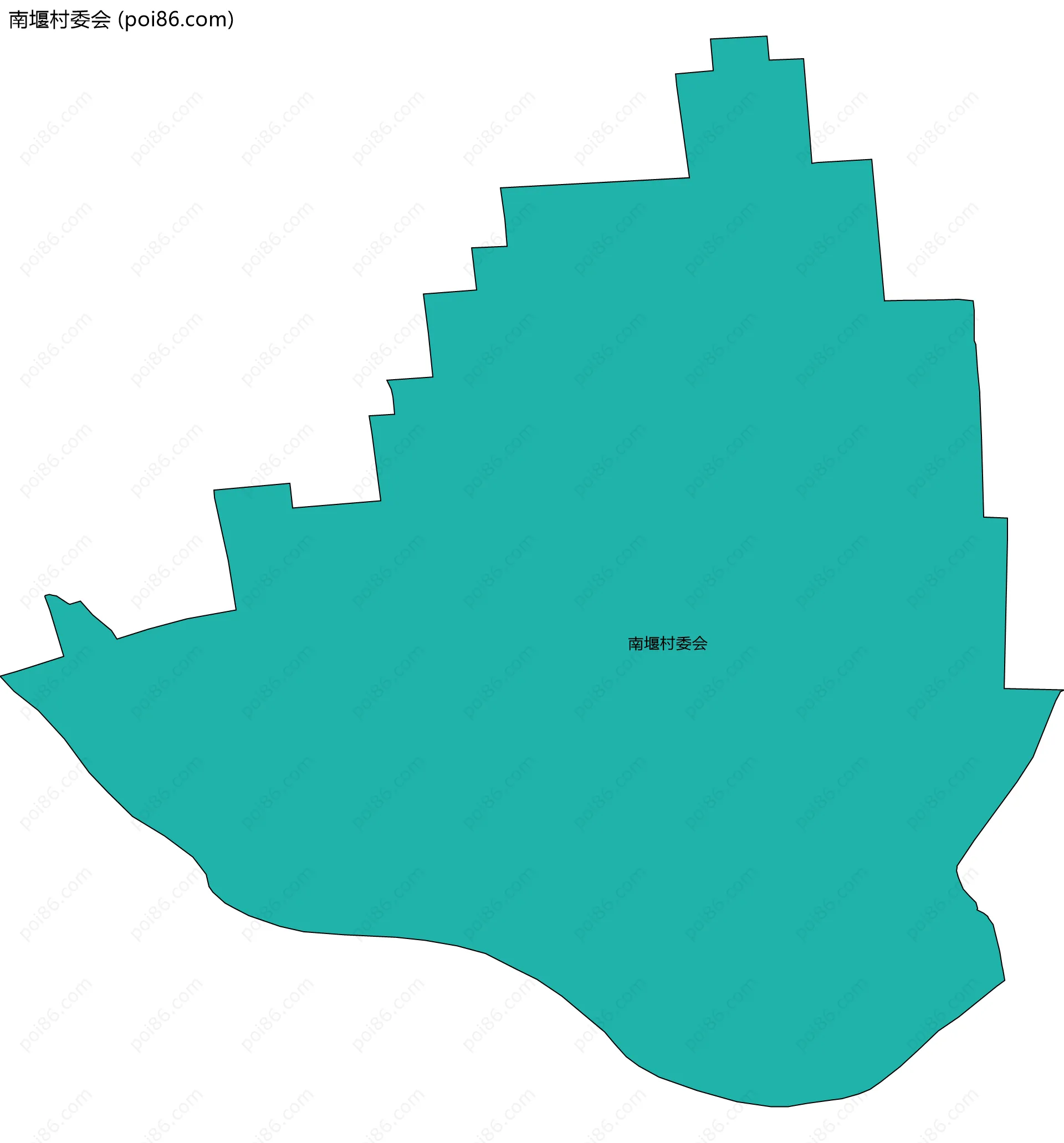 南堰村委会边界地图