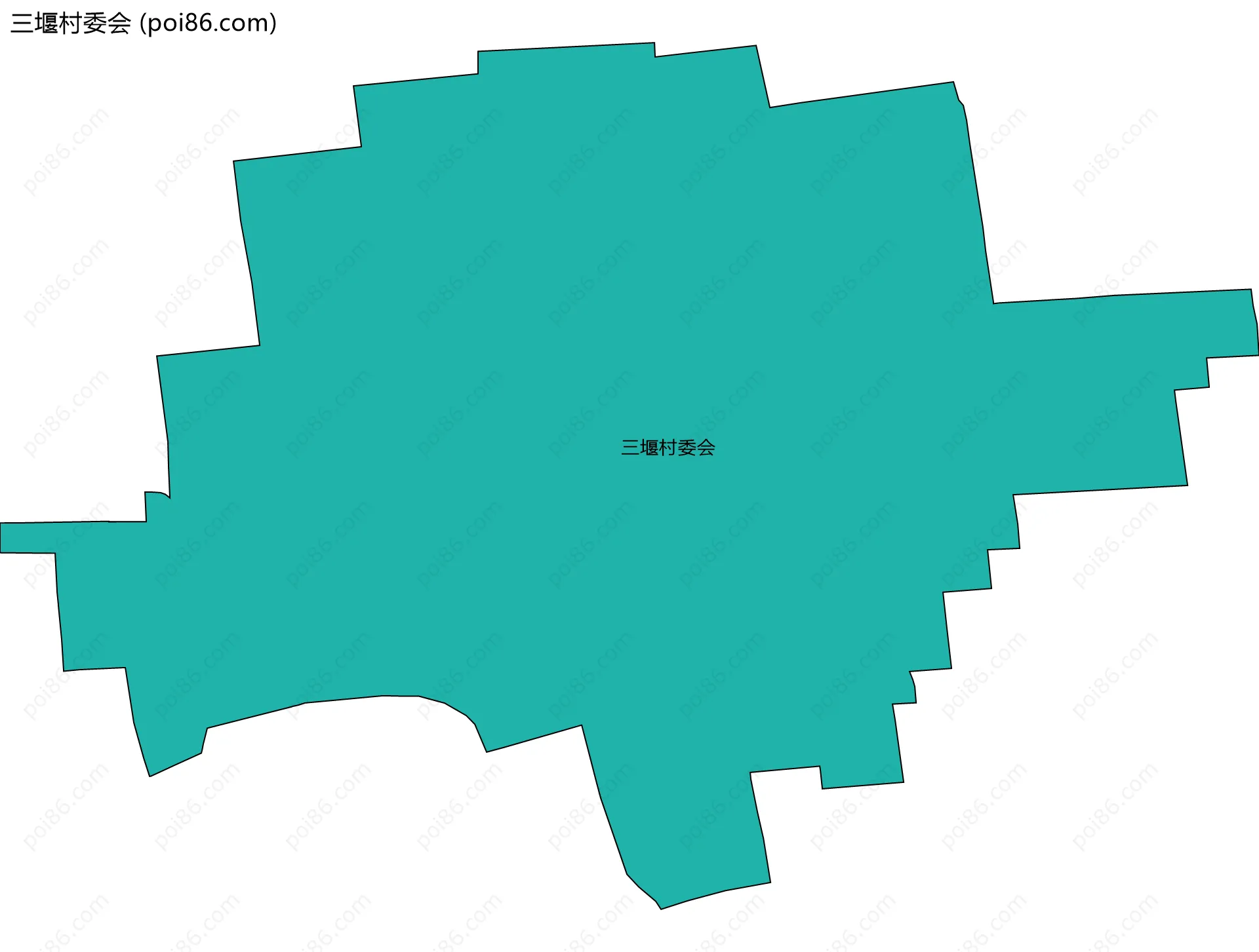 三堰村委会边界地图