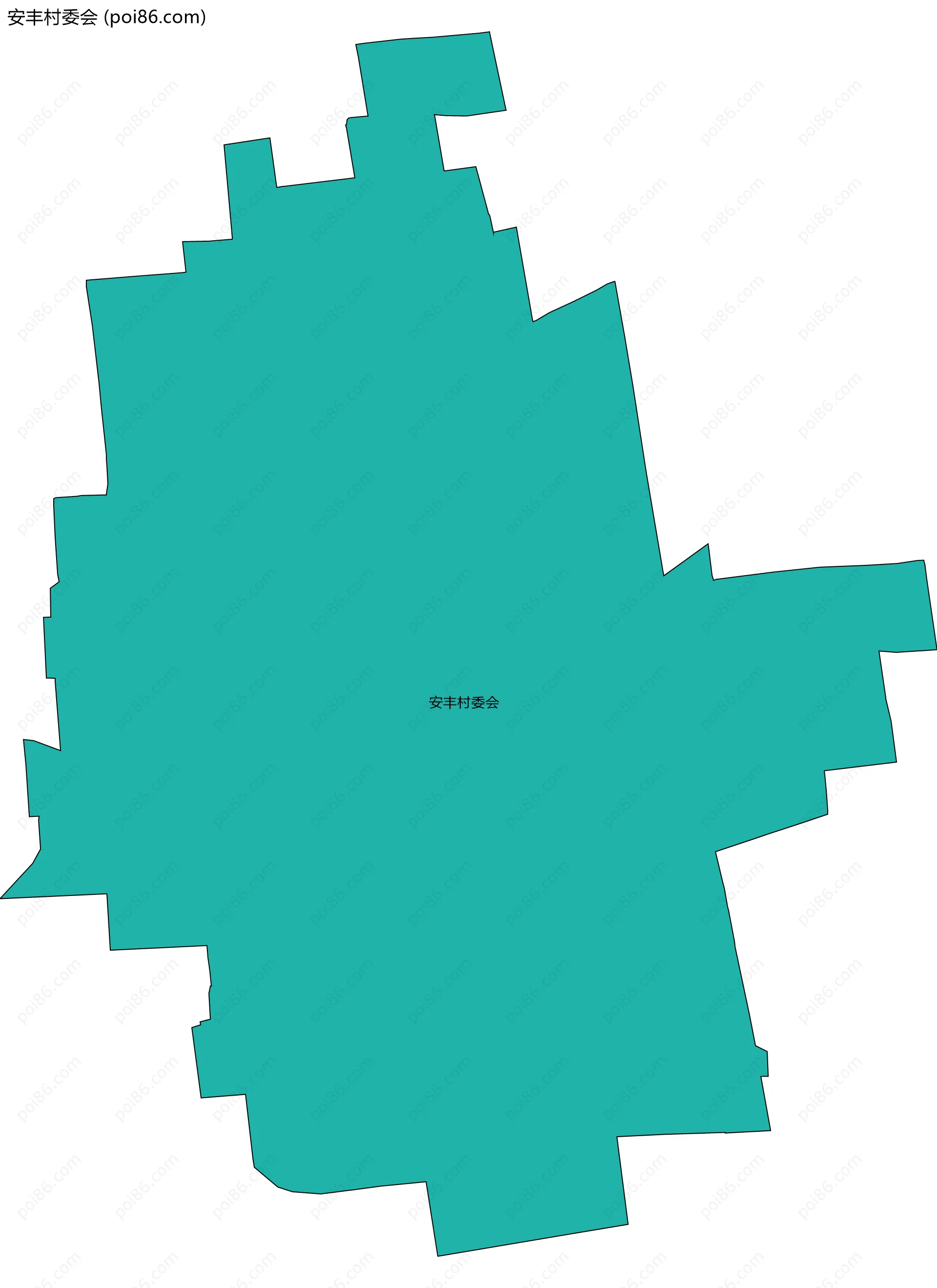 安丰村委会边界地图