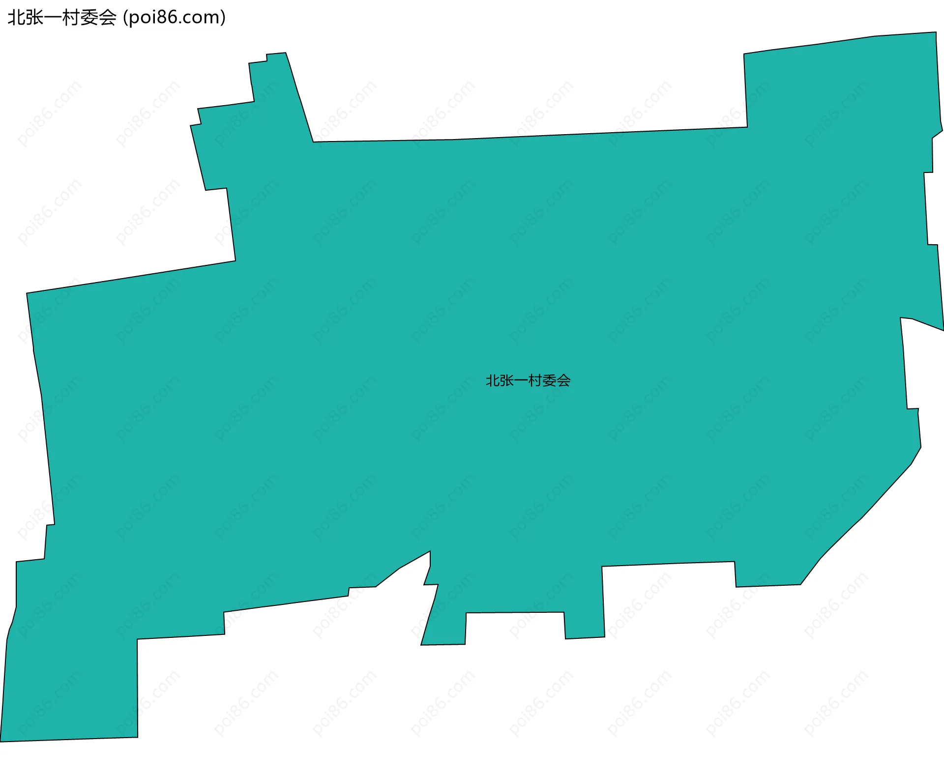 北张一村委会边界地图
