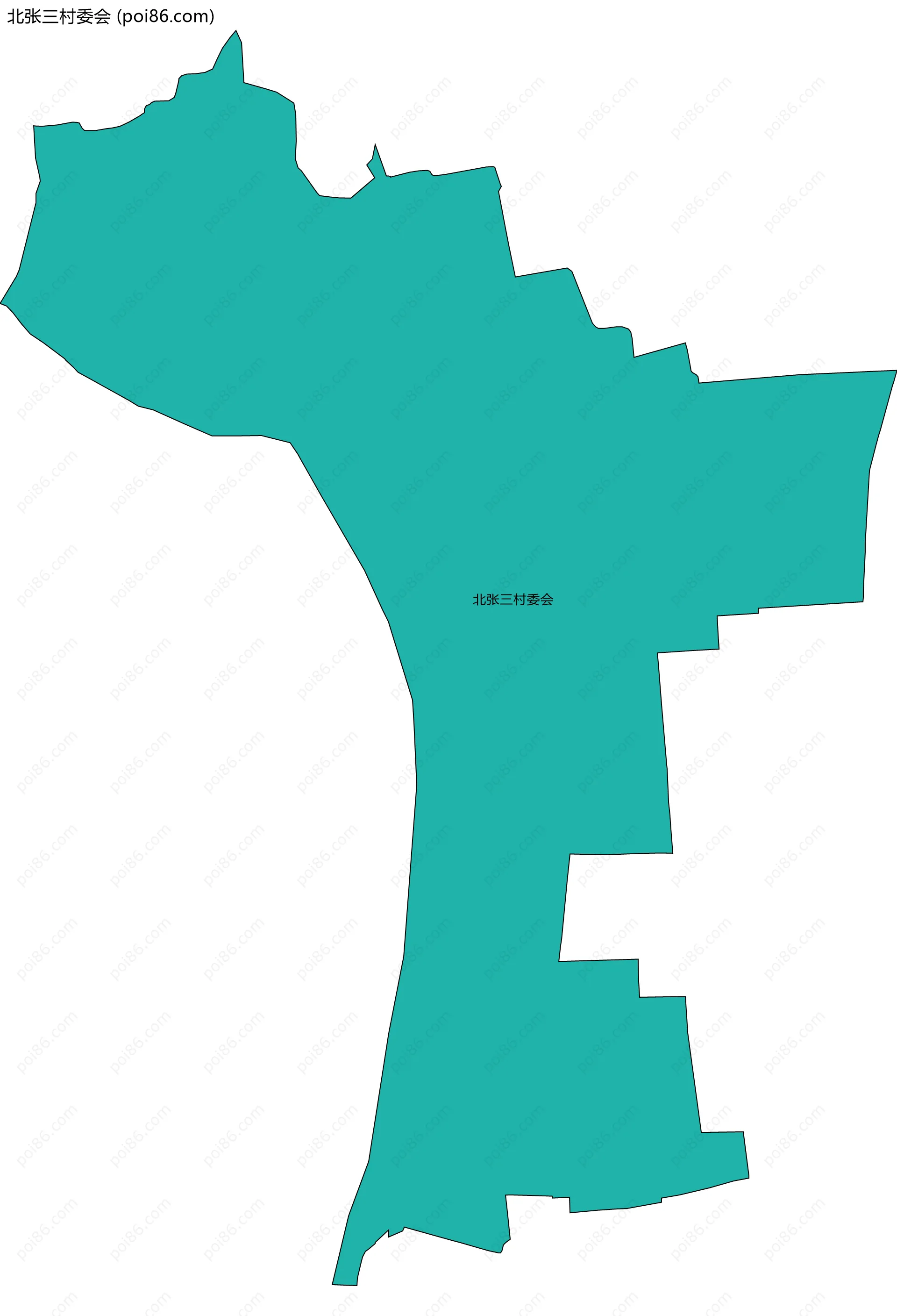 北张三村委会边界地图