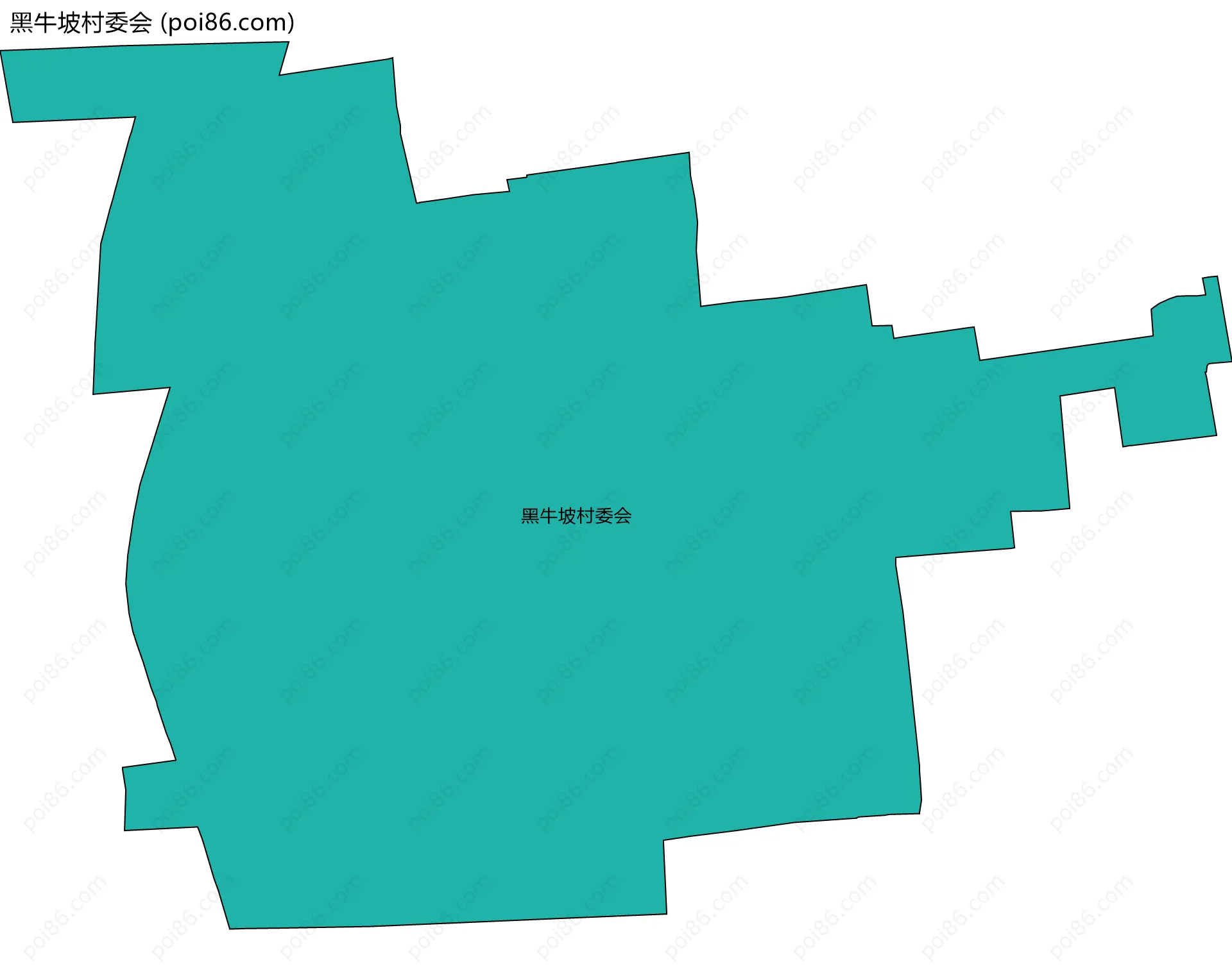 黑牛坡村委会边界地图