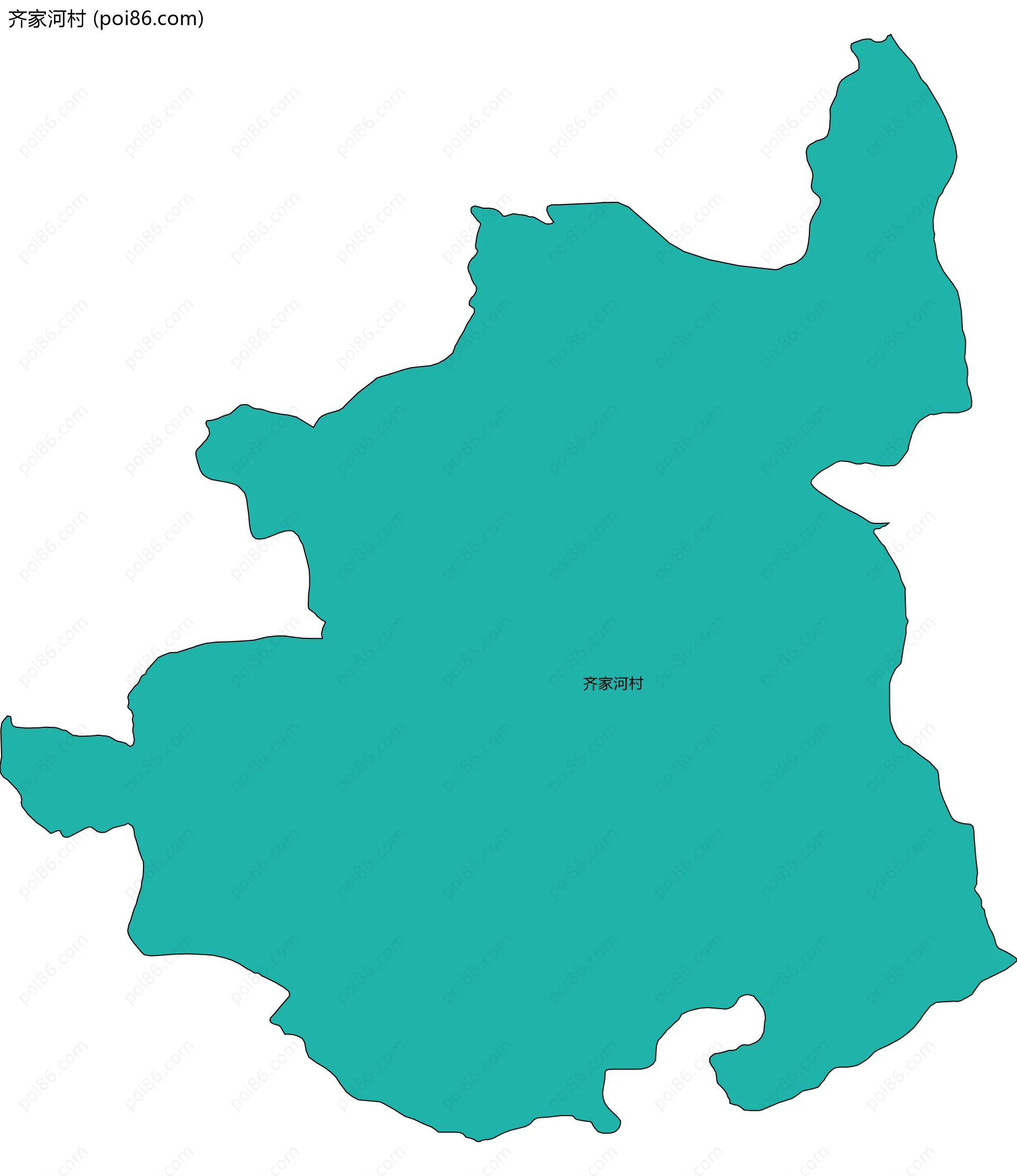 齐家河村边界地图