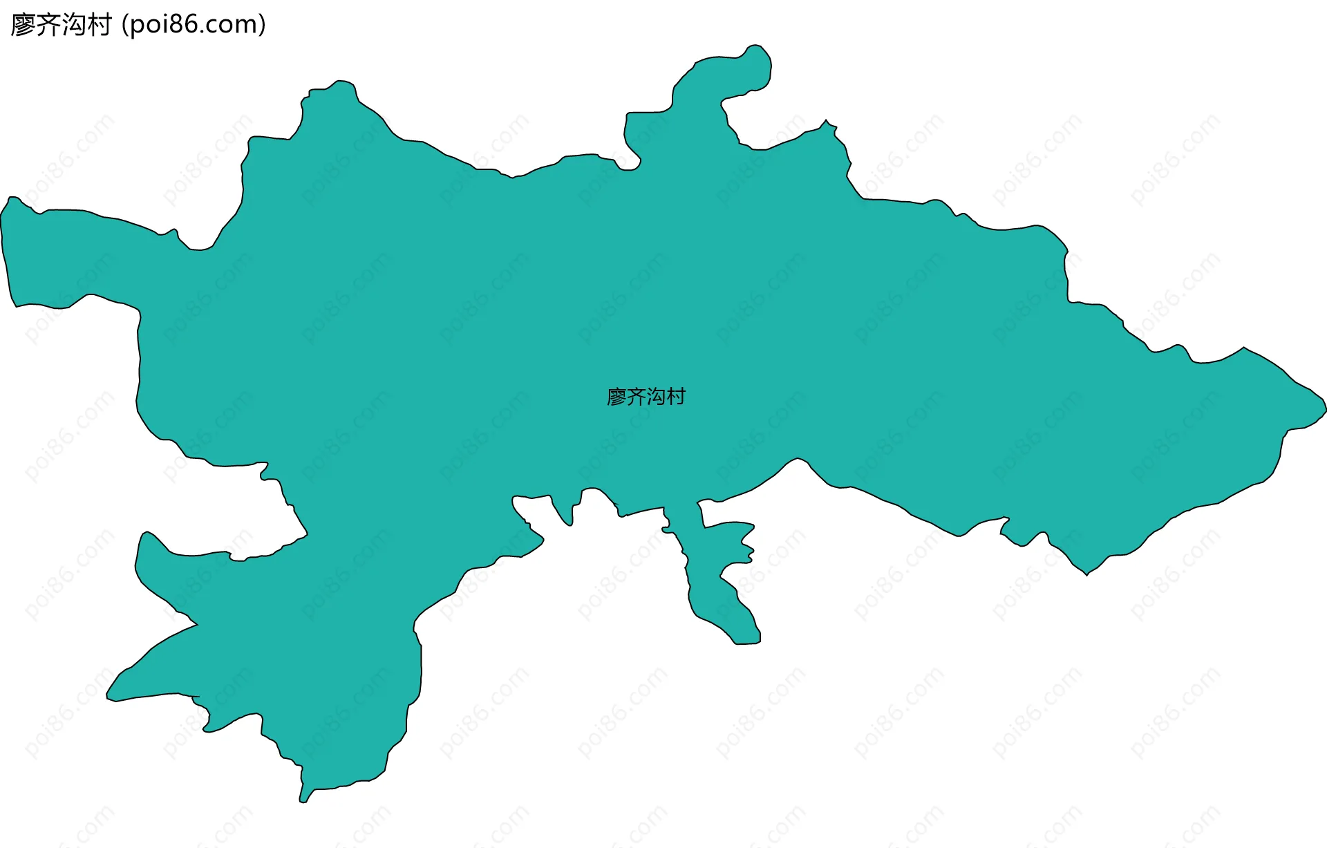 廖齐沟村边界地图