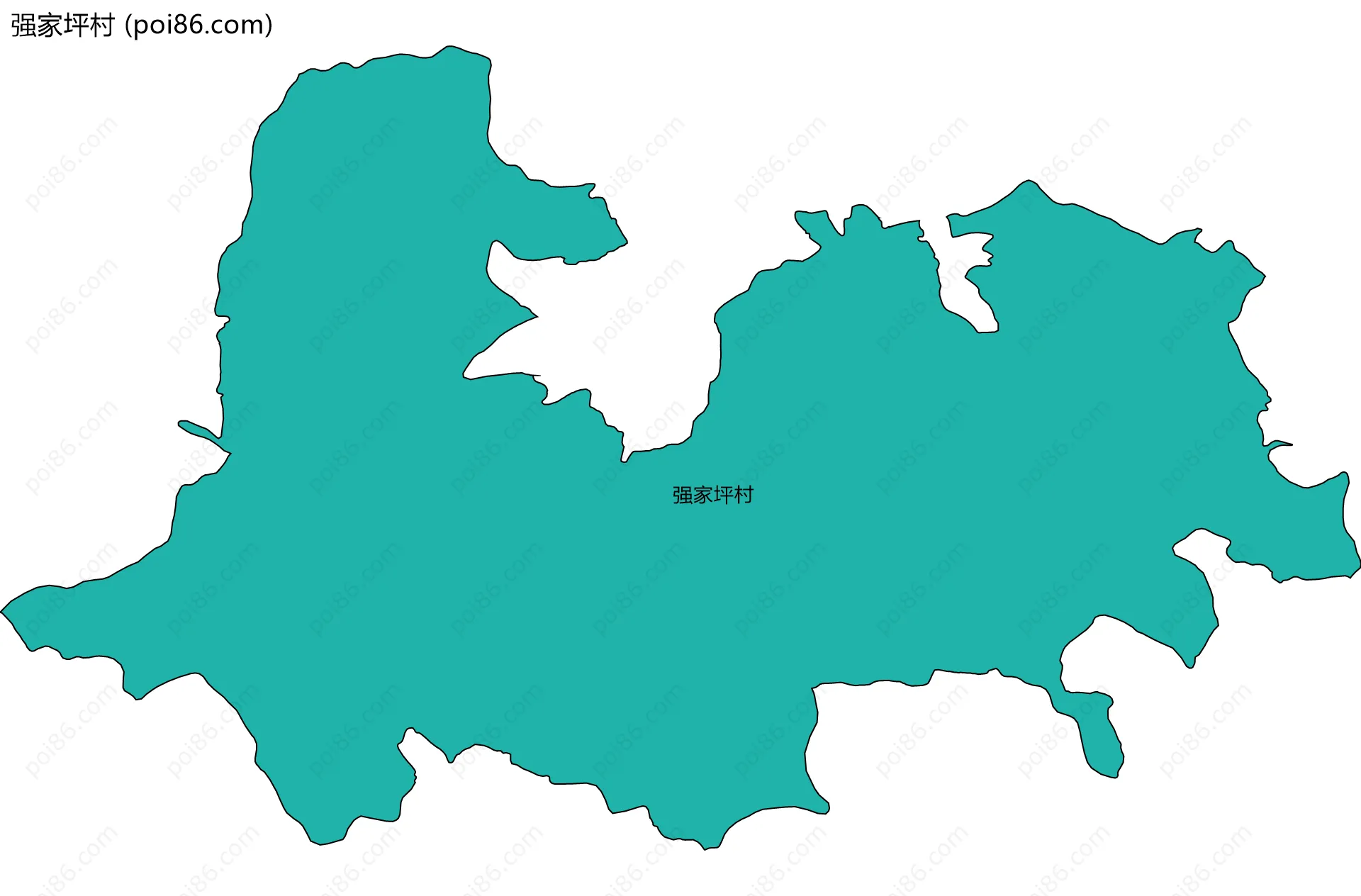 强家坪村边界地图
