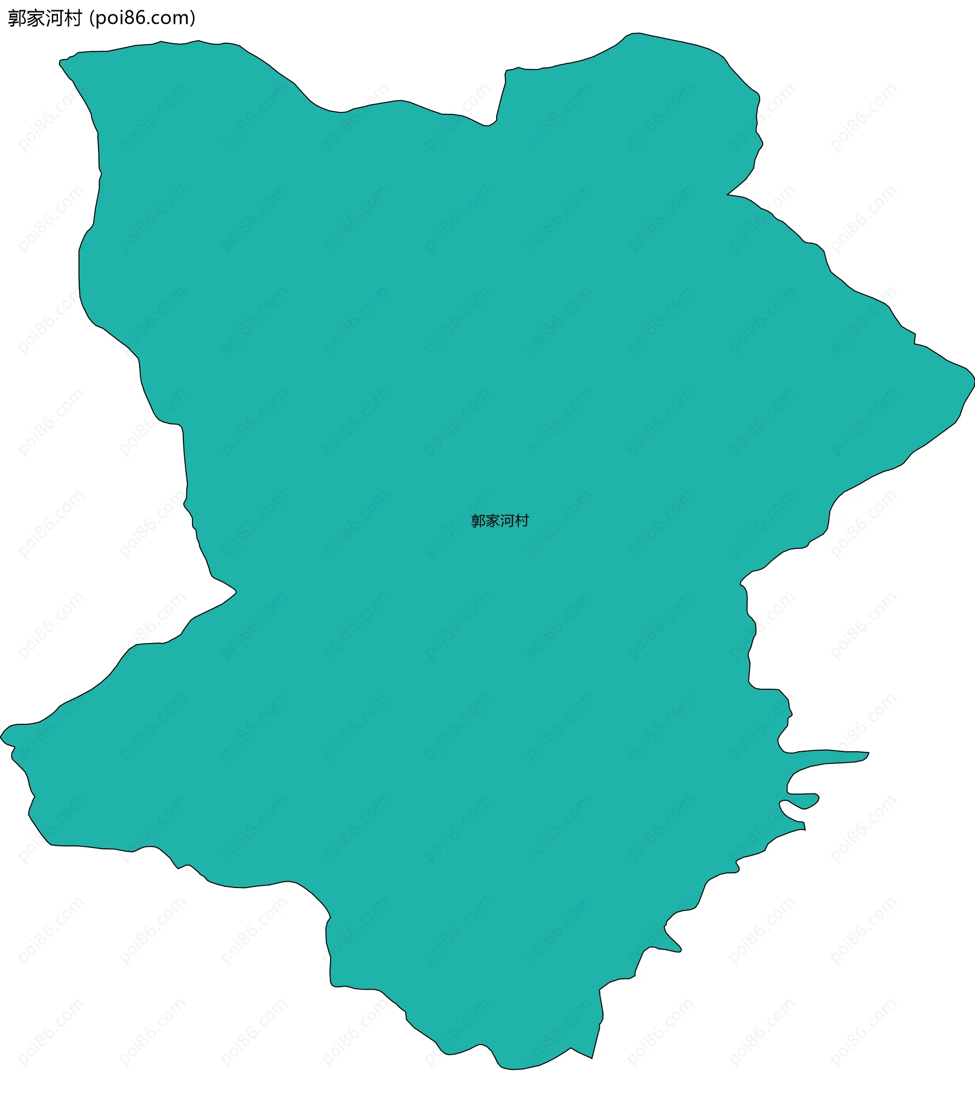 郭家河村边界地图