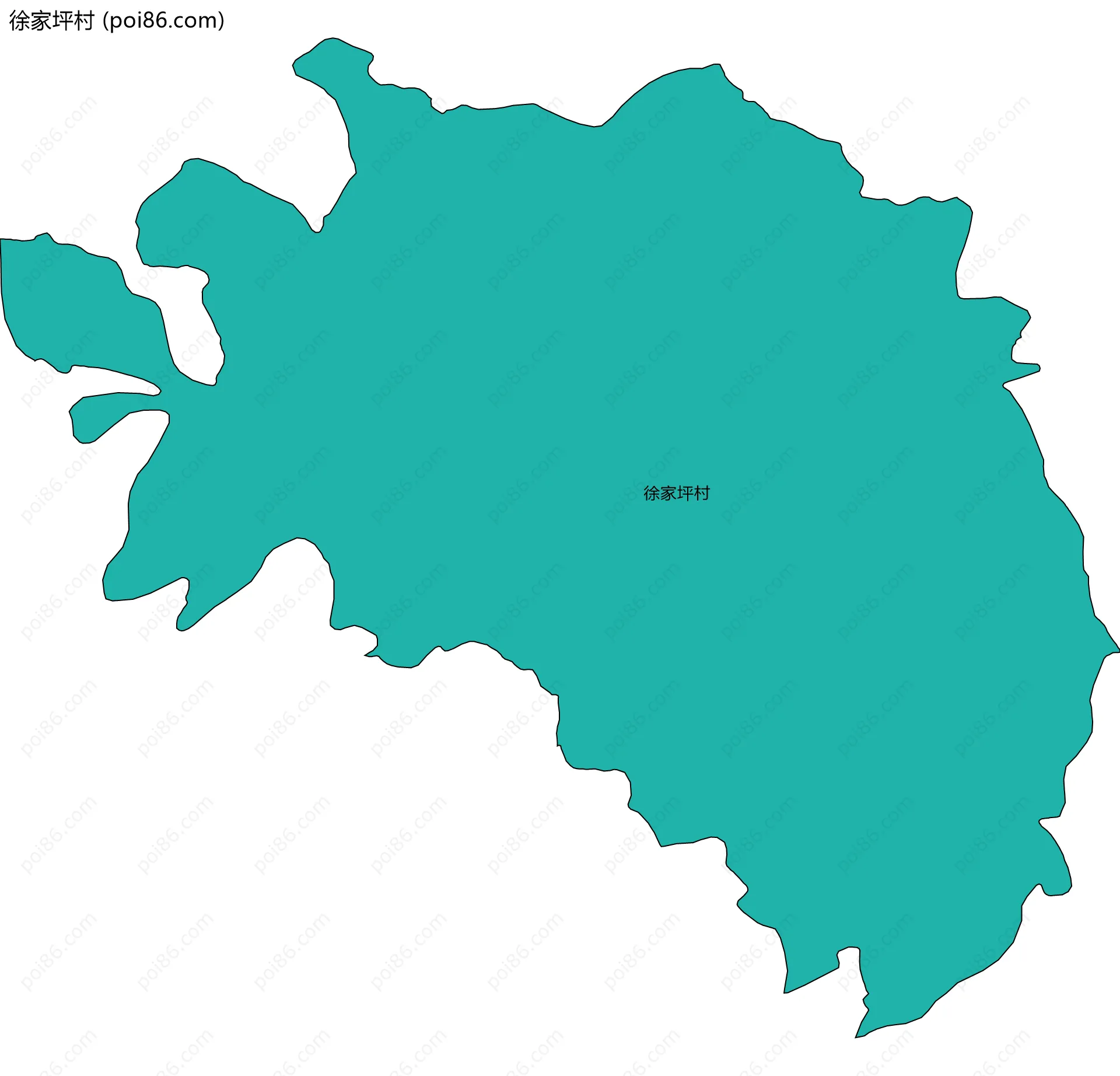 徐家坪村边界地图