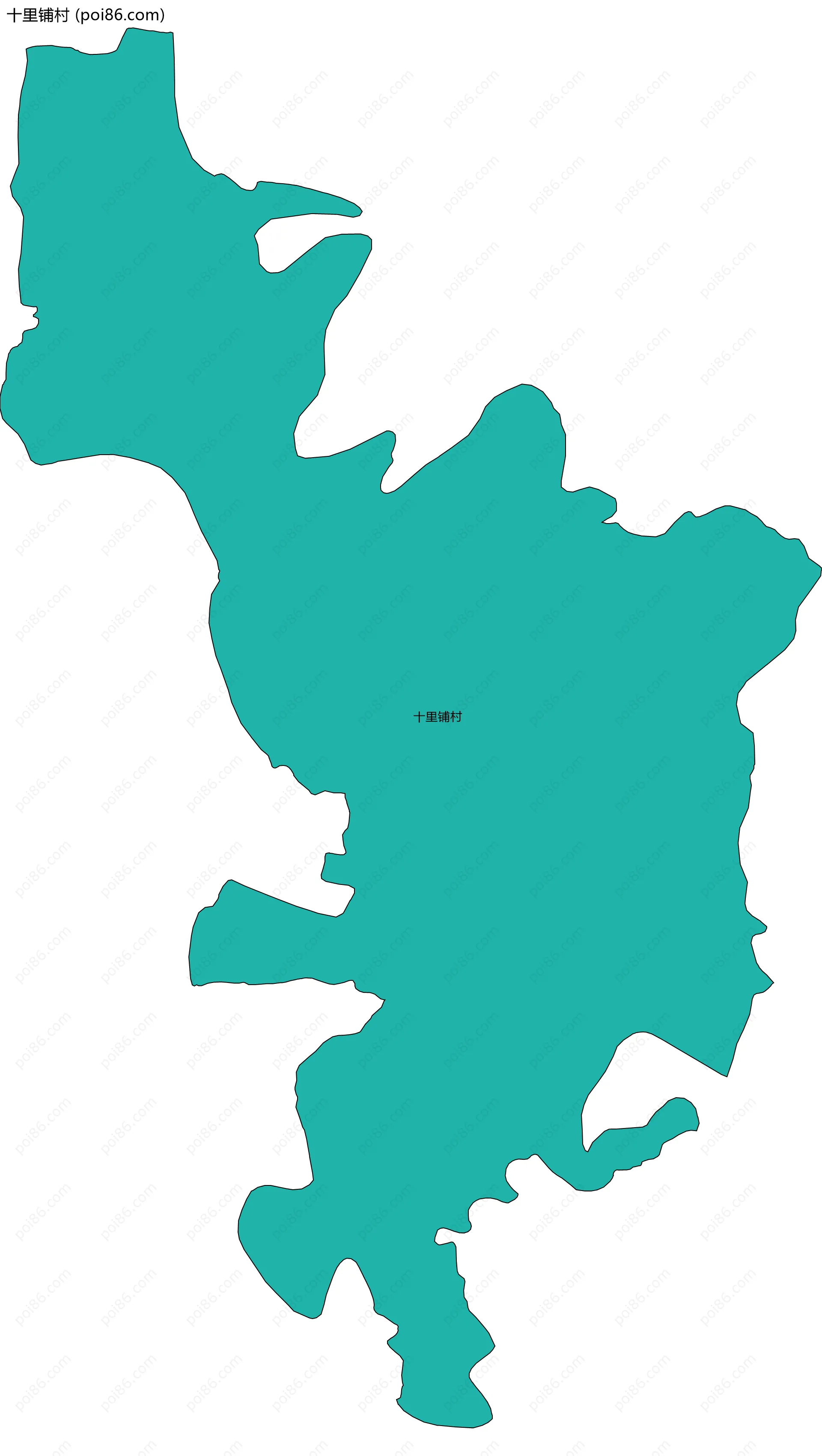 十里铺村边界地图