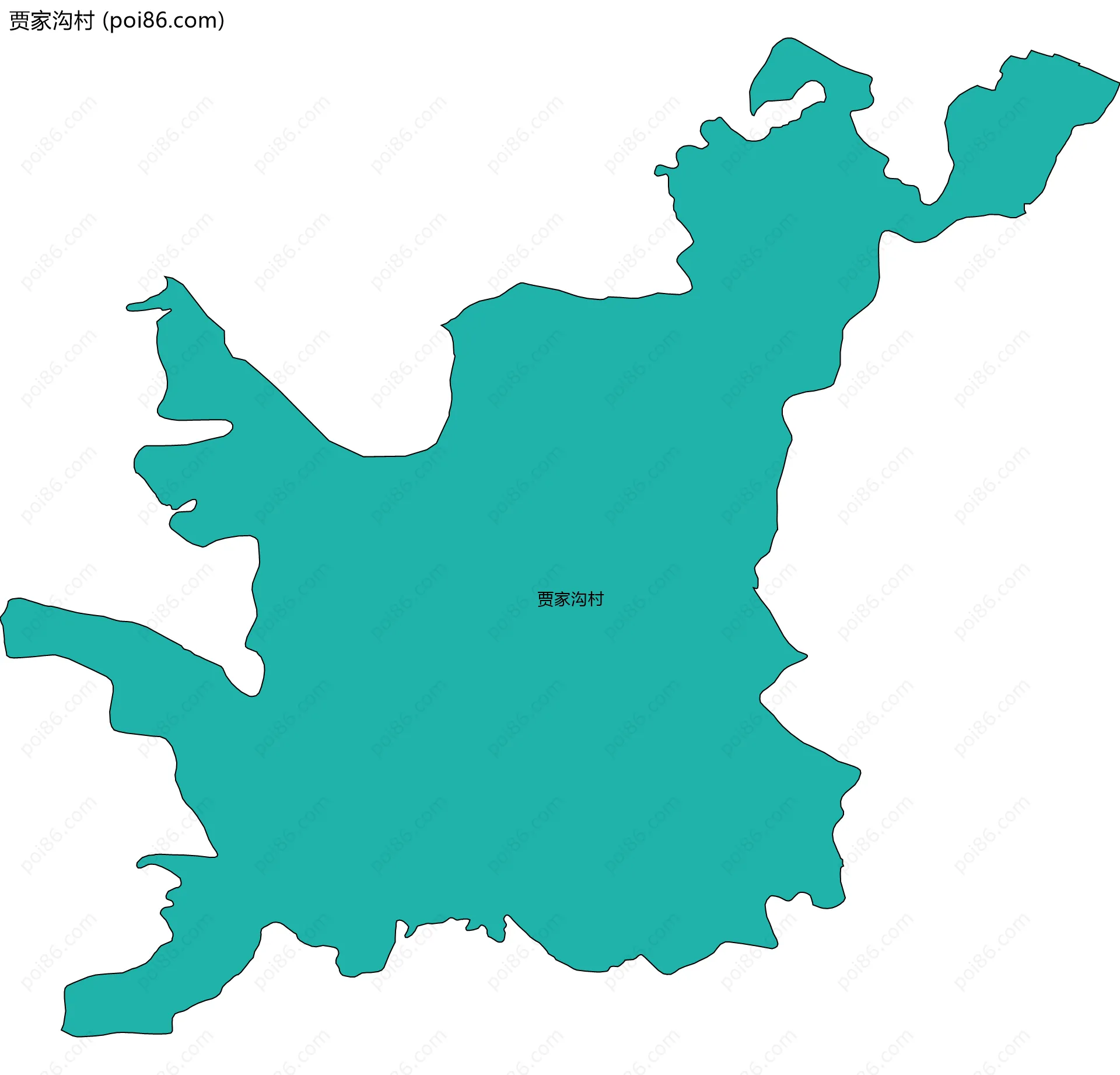 贾家沟村边界地图