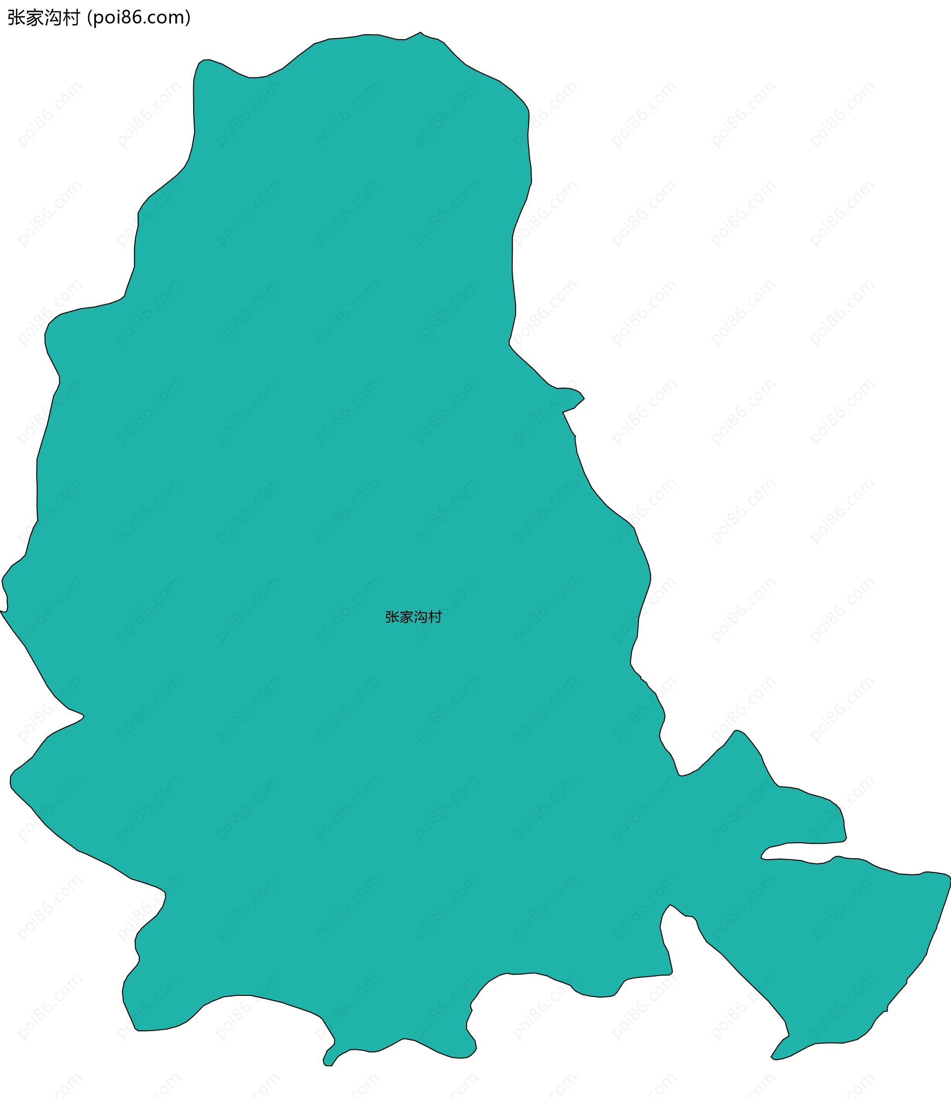 张家沟村边界地图