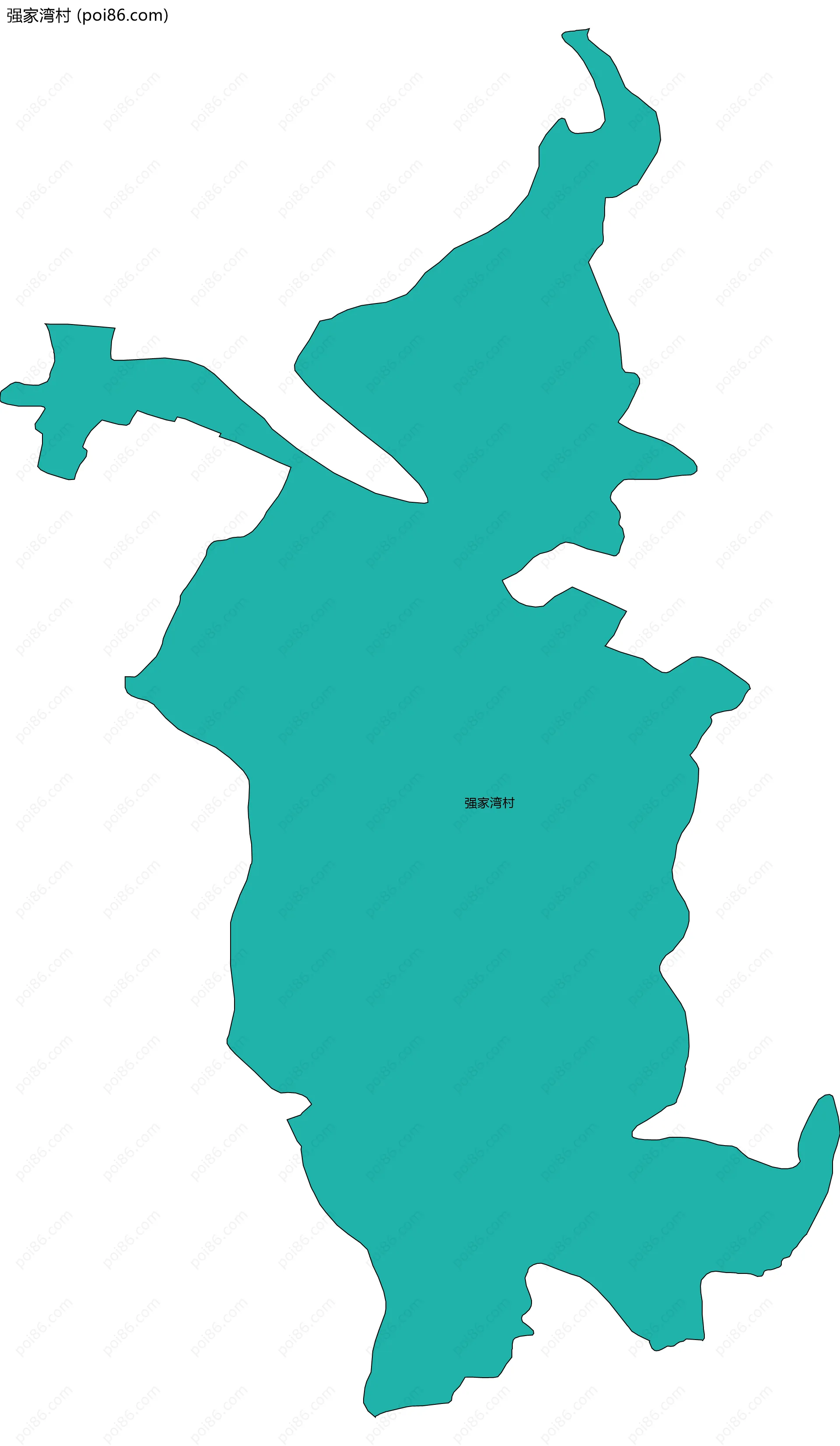 强家湾村边界地图