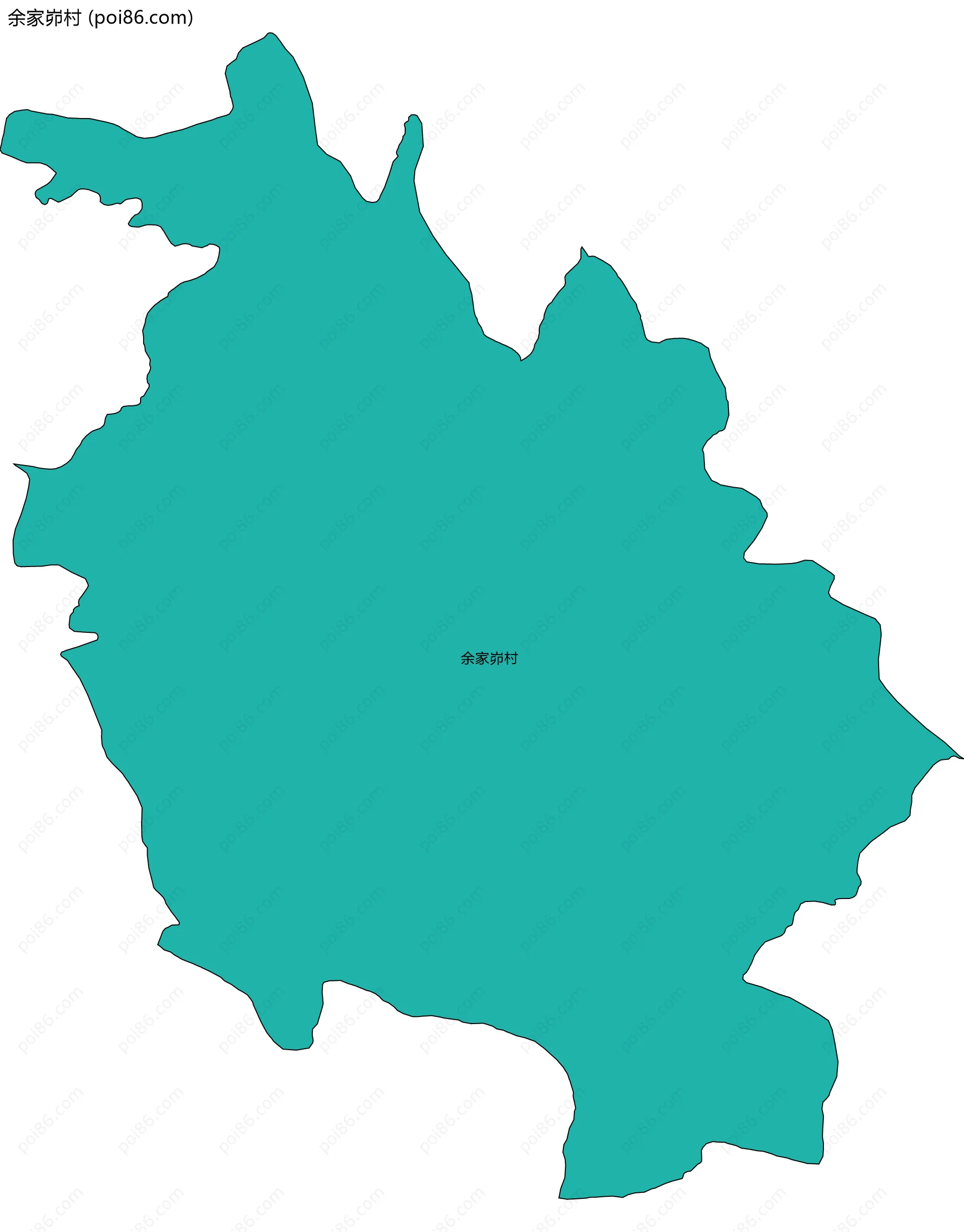 余家峁村边界地图