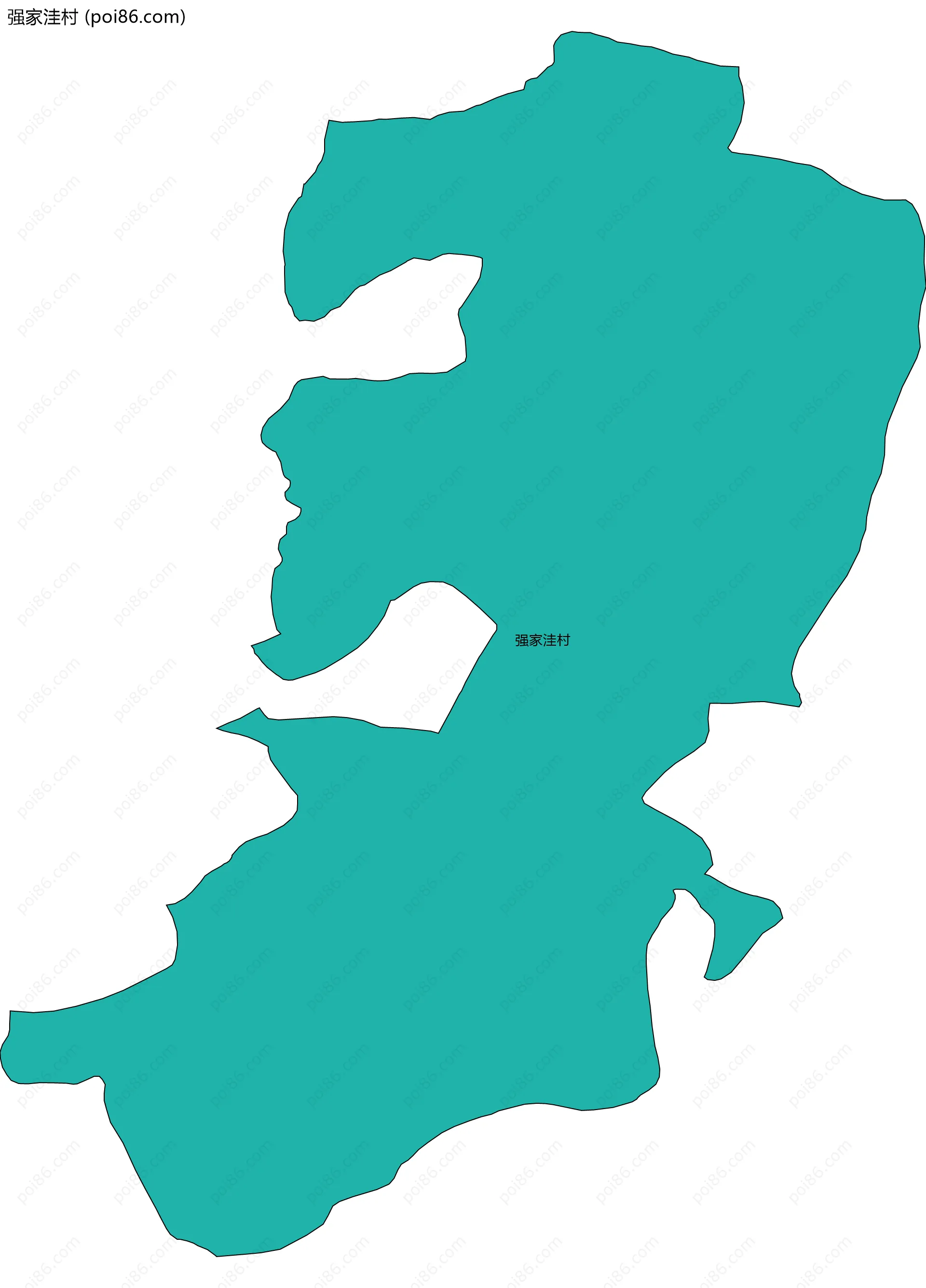 强家洼村边界地图