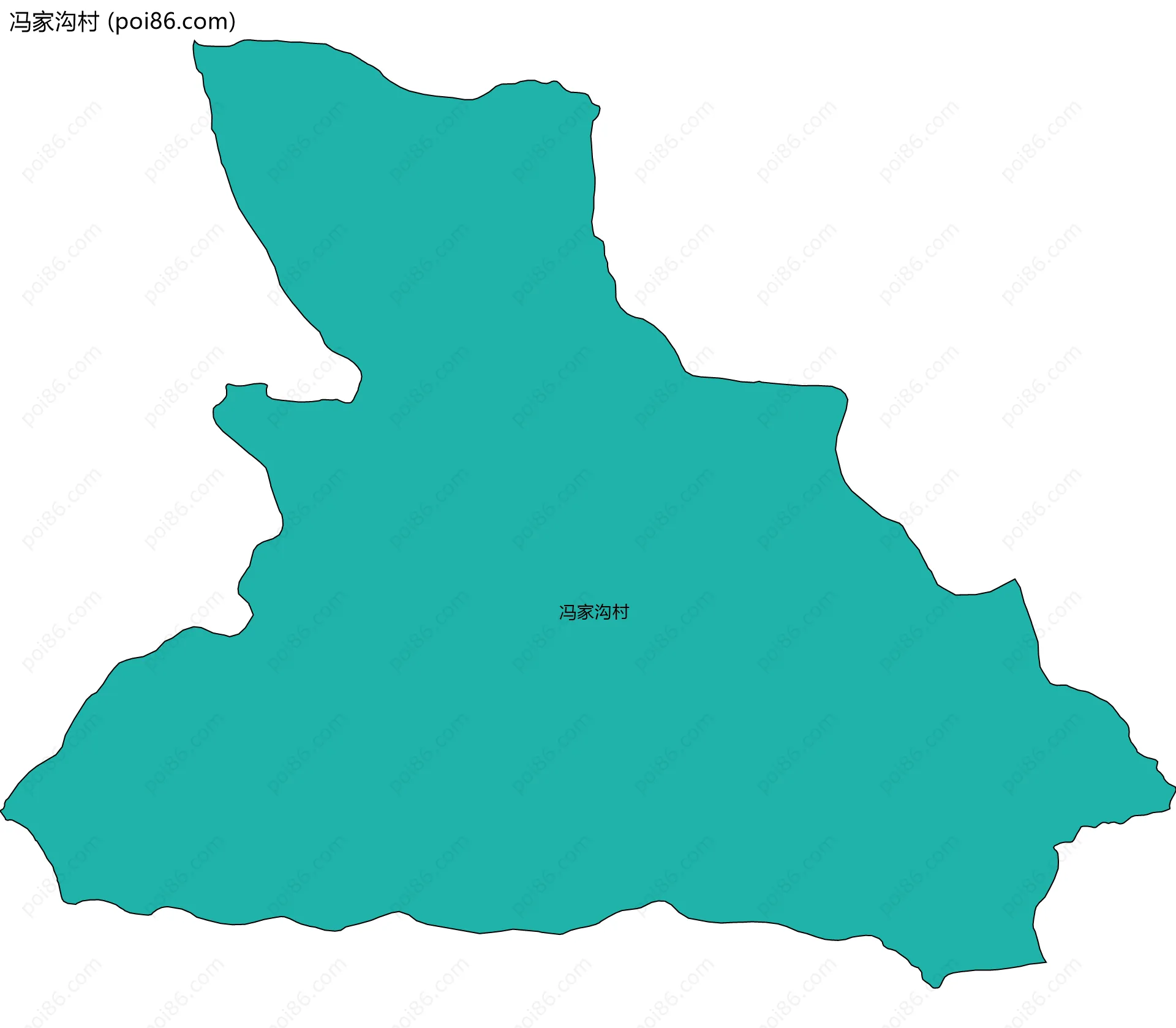 冯家沟村边界地图