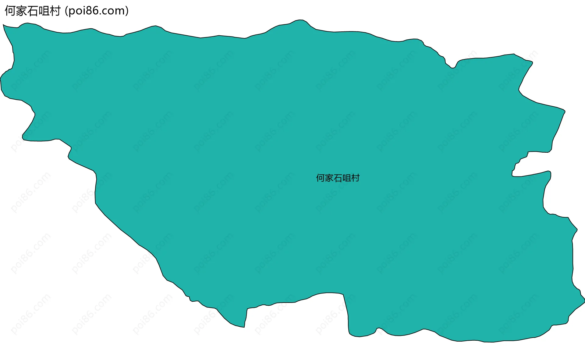 何家石咀村边界地图