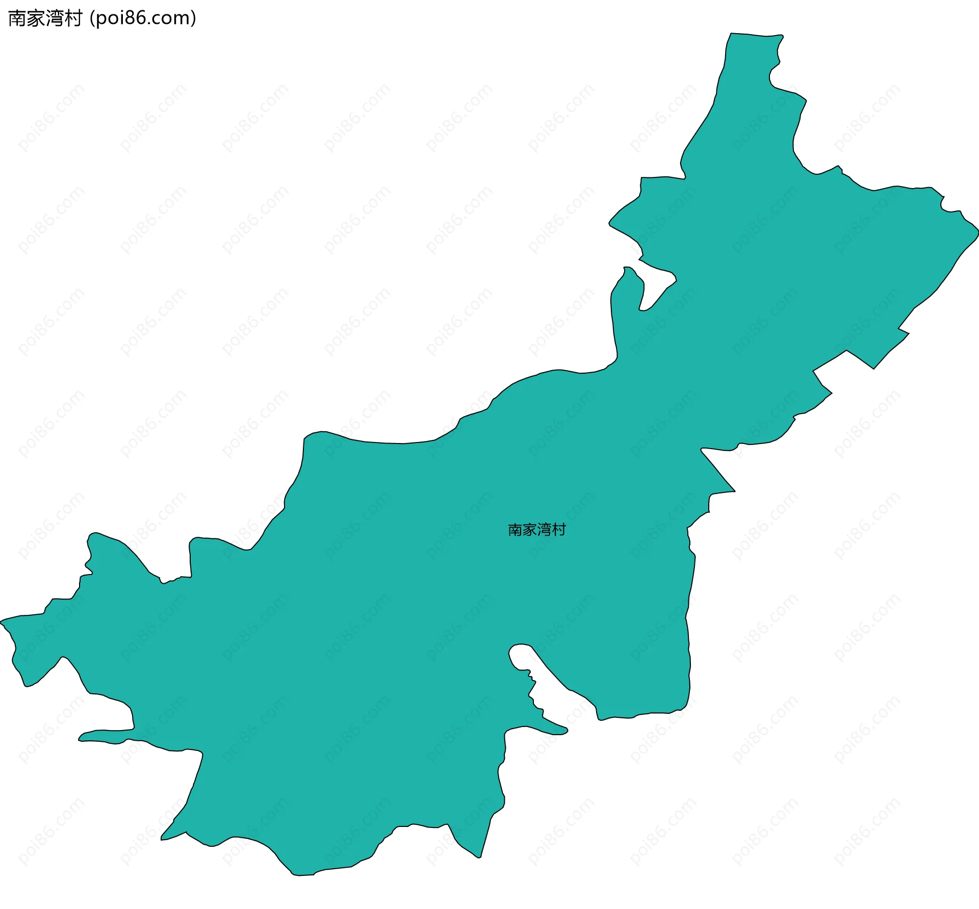 南家湾村边界地图