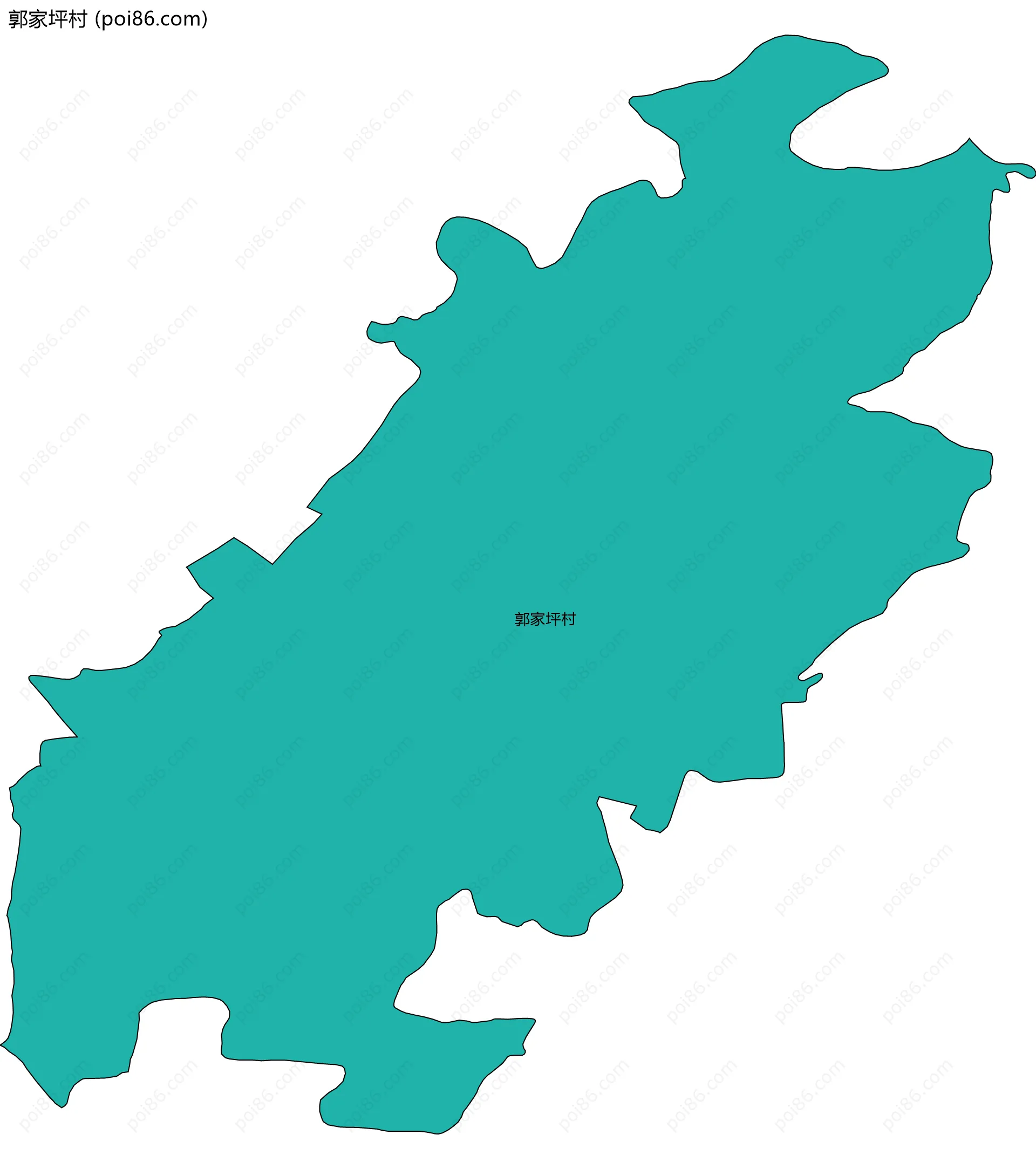 郭家坪村边界地图