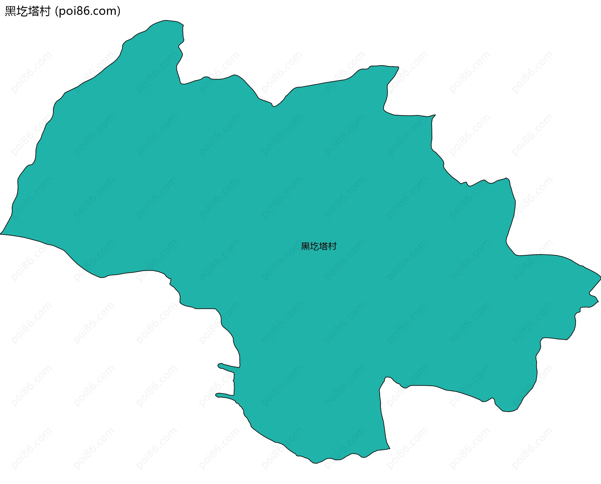 黑圪塔村边界地图