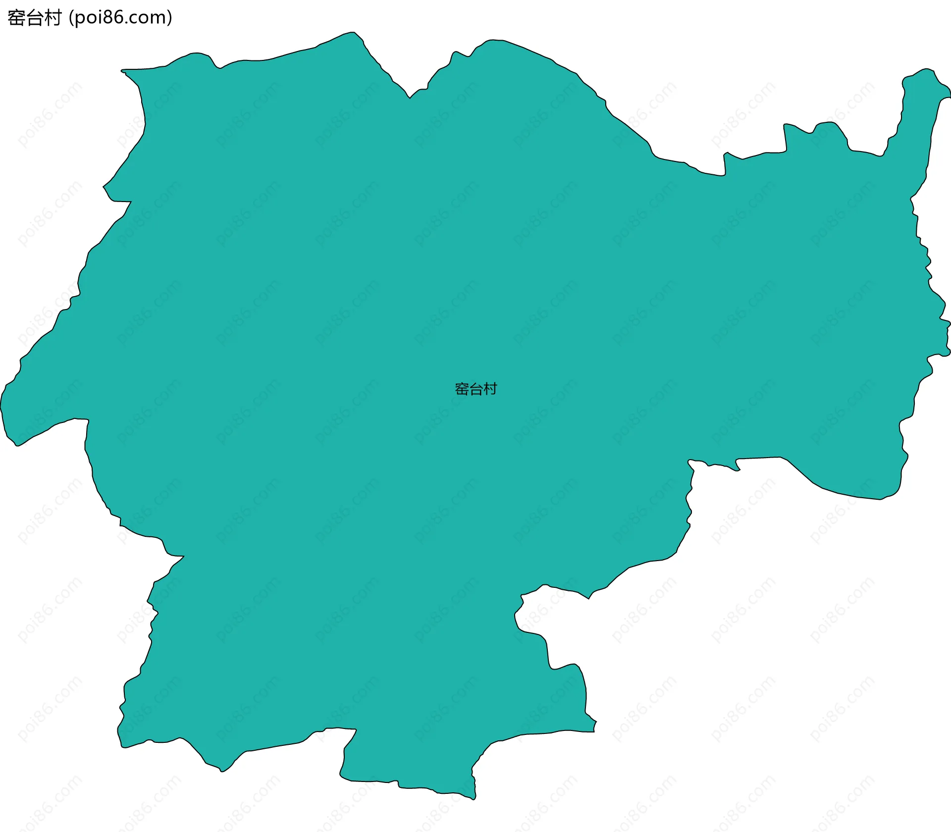 窑台村边界地图